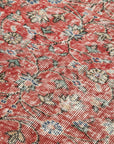 4 x 7 Red Overdyed Rug - 2280