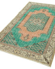 4 x 7 Green Overdyed Rug - 2282