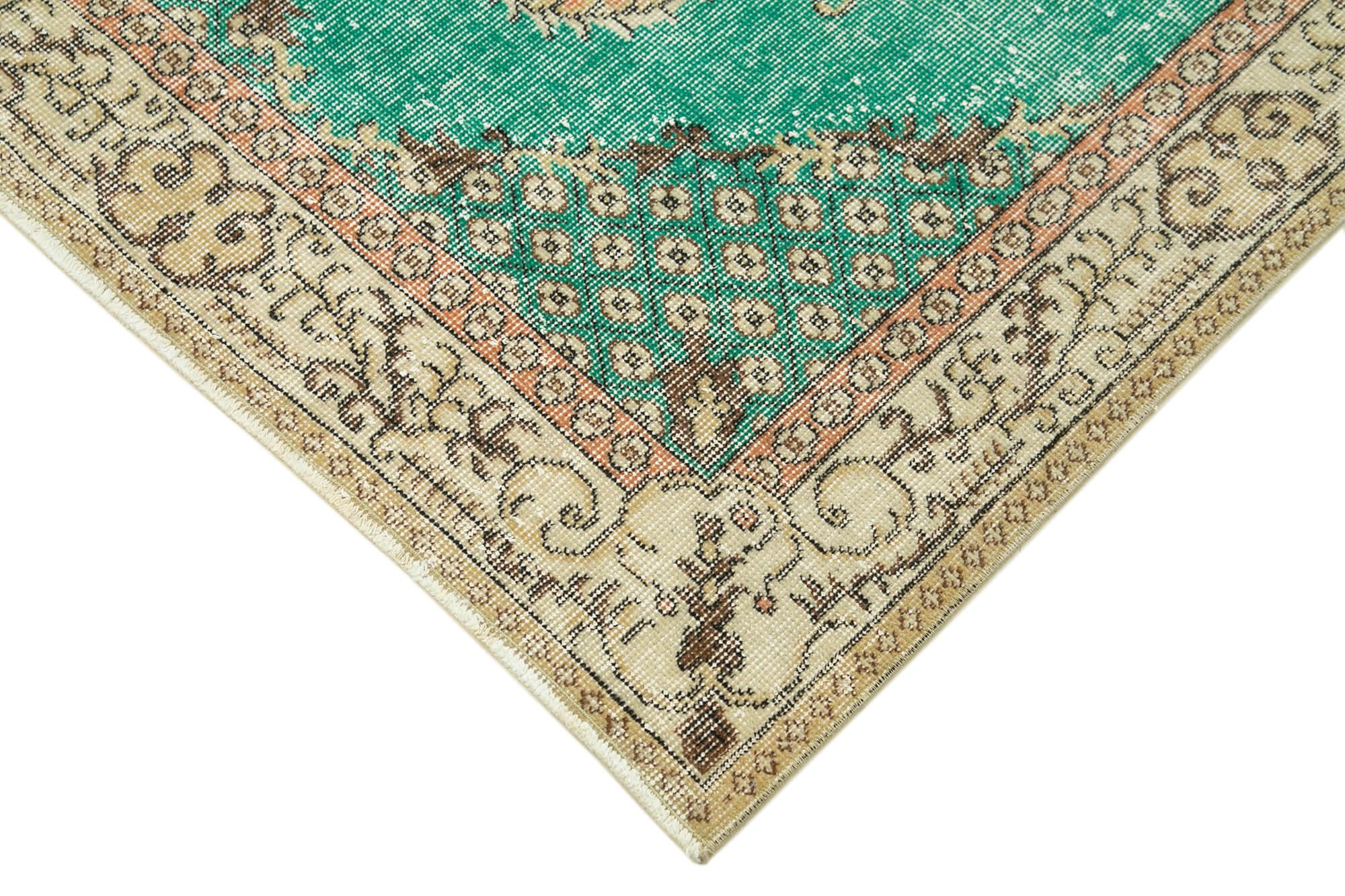 4 x 7 Green Overdyed Rug - 2282