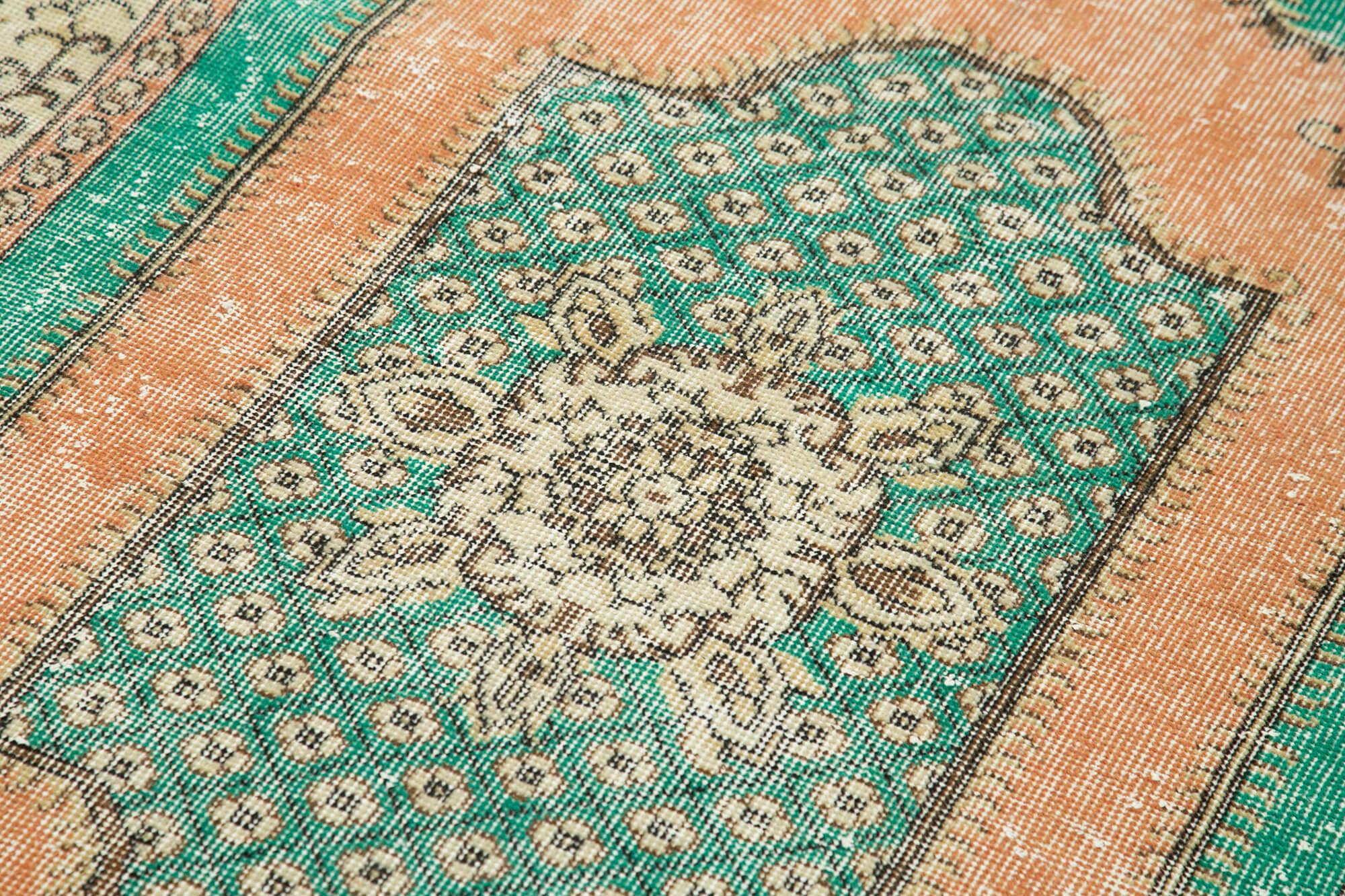 4 x 7 Green Overdyed Rug - 2282