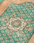 4 x 7 Green Overdyed Rug - 2282