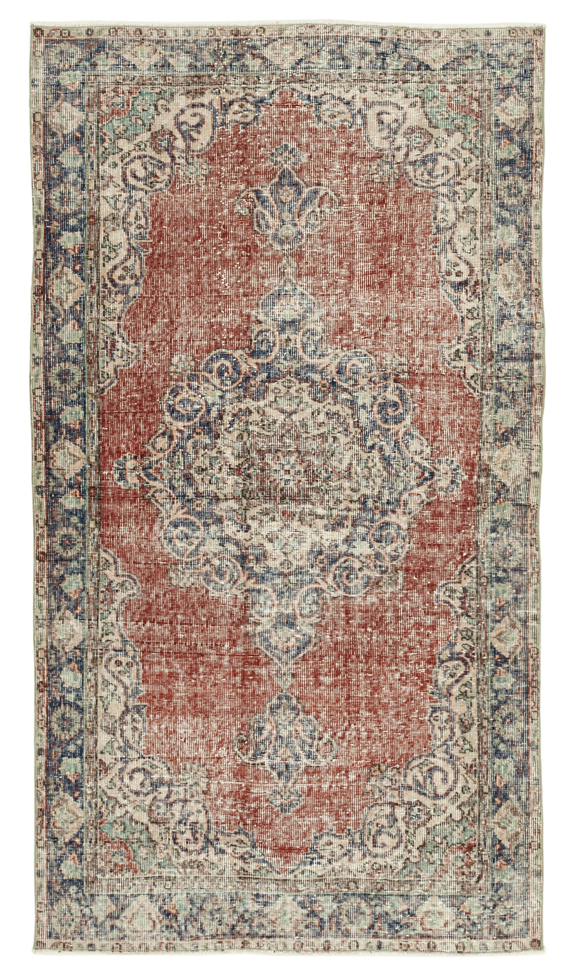 4 x 7 Red Overdyed Rug - 2283