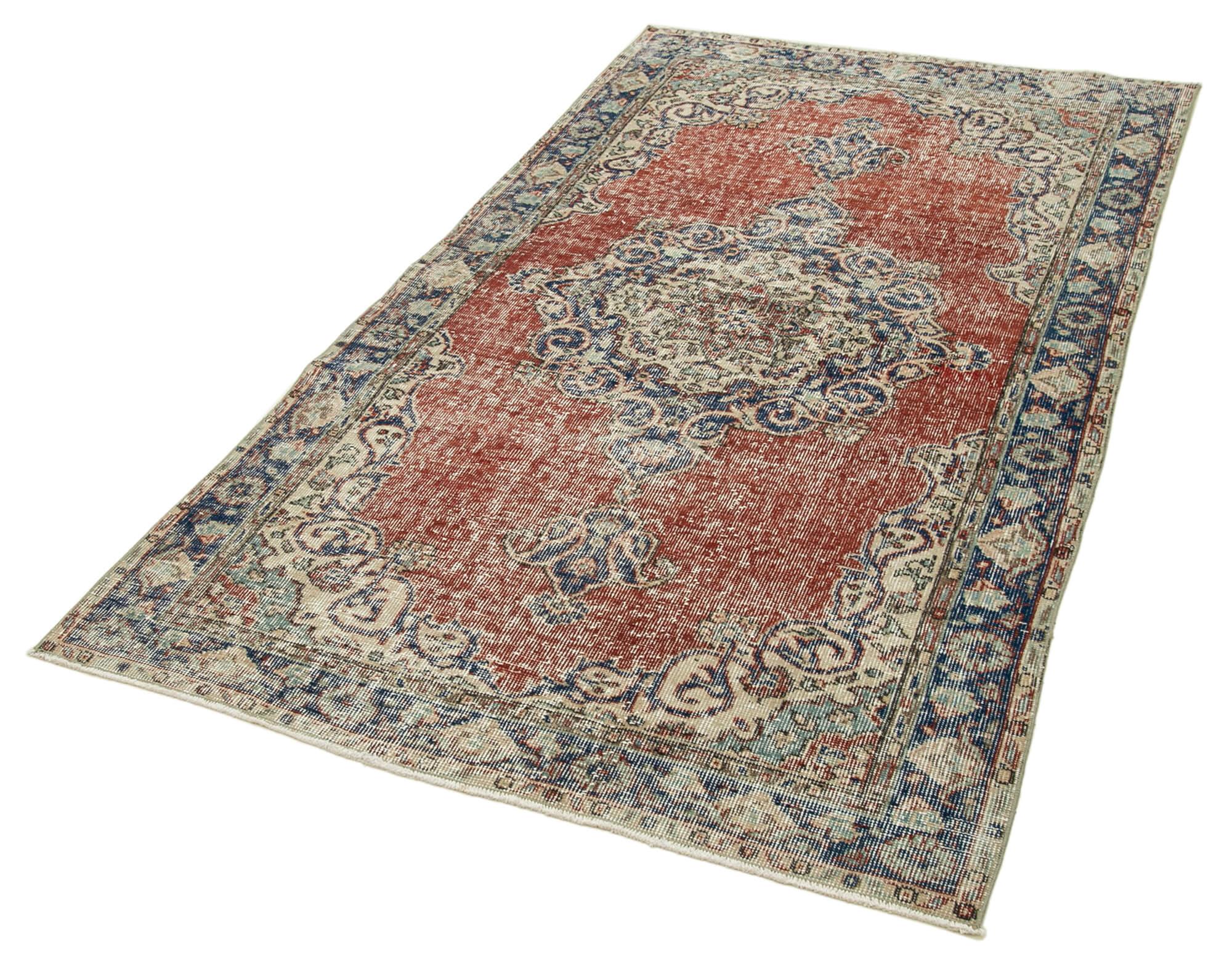 4 x 7 Red Overdyed Rug - 2283