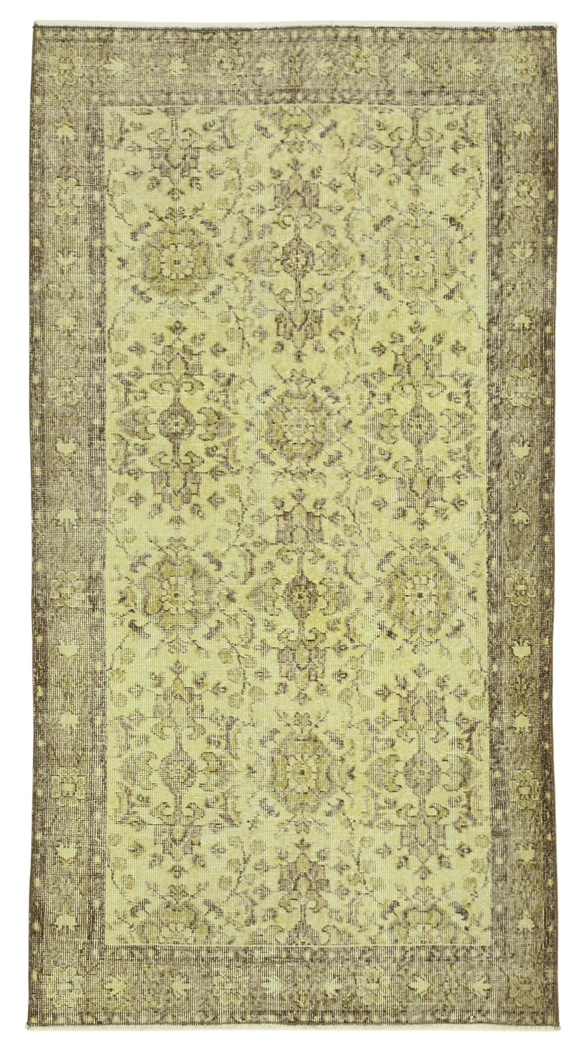 4 x 7 Yellow Overdyed Rug - 2287