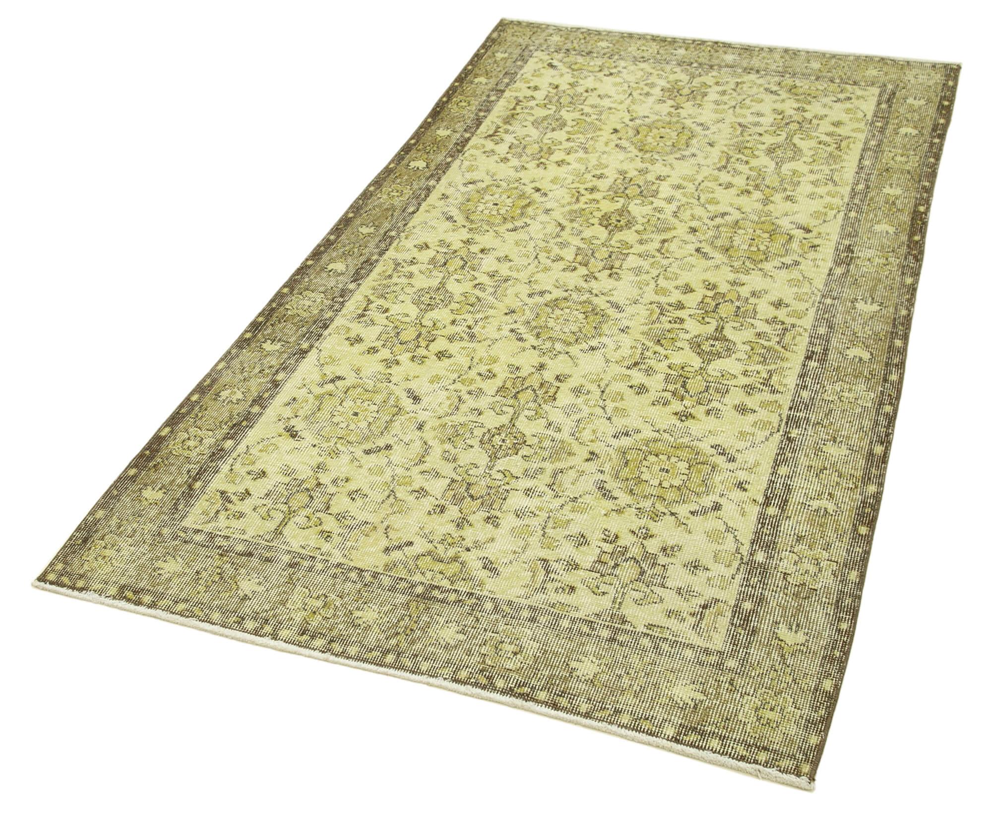 4 x 7 Yellow Overdyed Rug - 2287