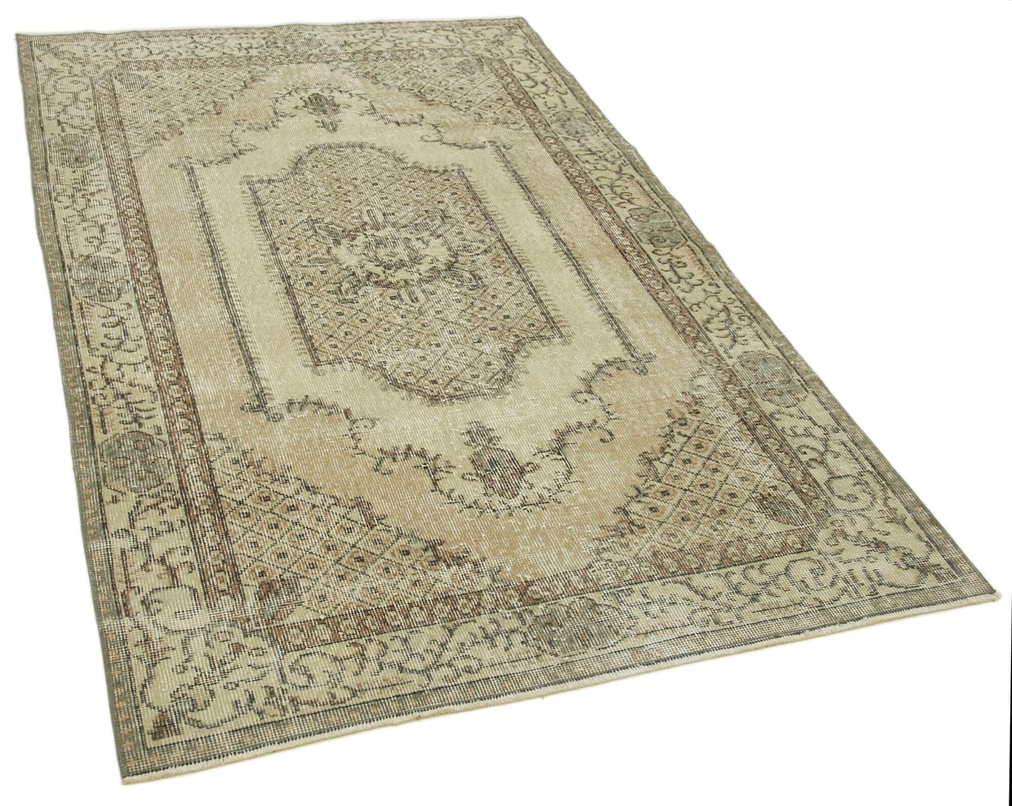 4 x 6 Beige Overdyed Rug - 2291