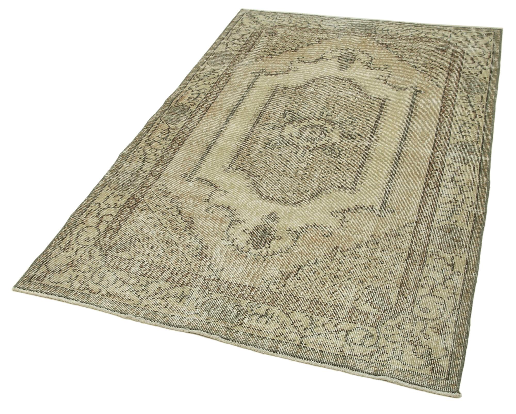 4 x 6 Beige Overdyed Rug - 2291