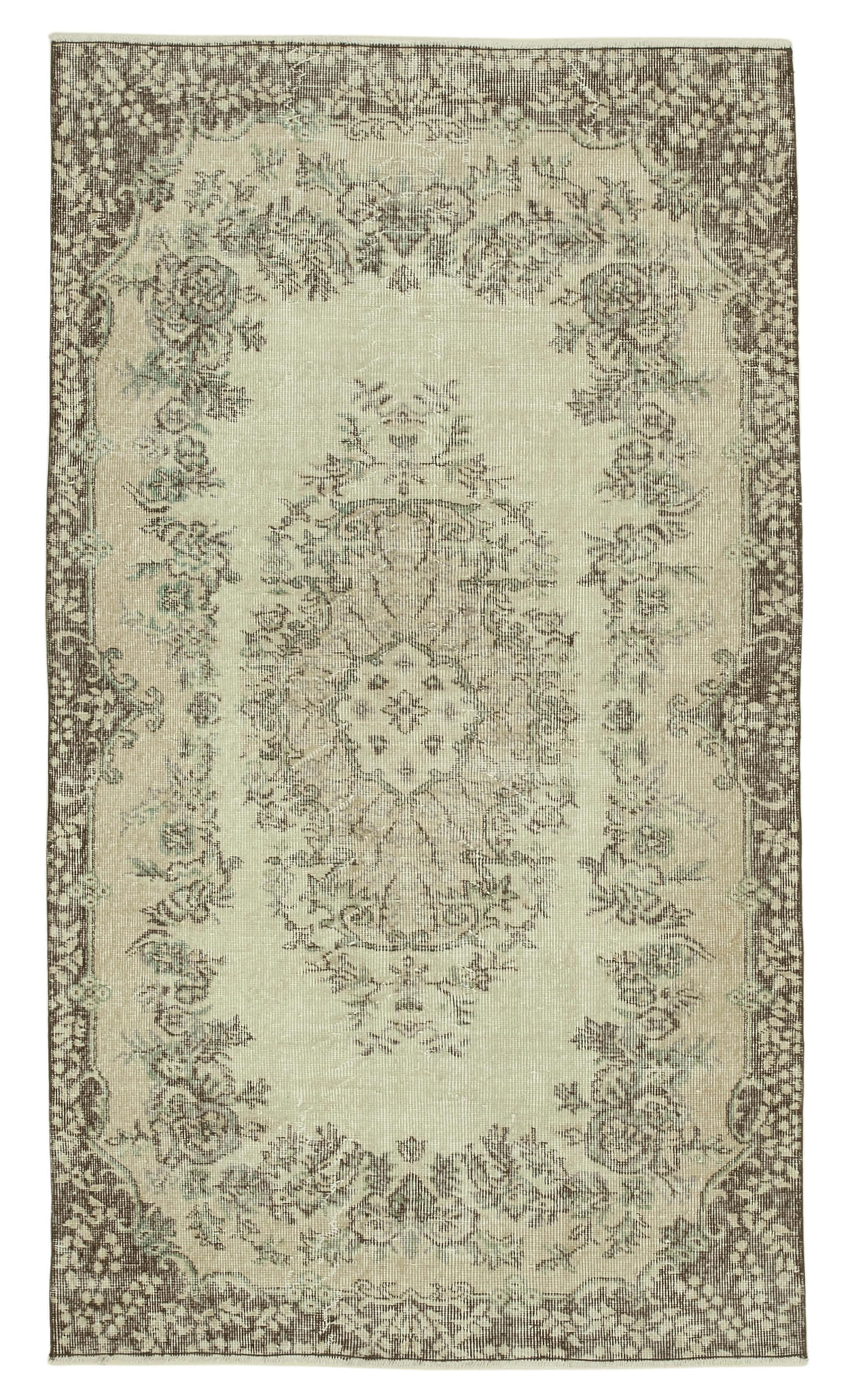 4 x 7 Beige Overdyed Rug - 2293