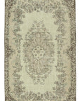 4 x 7 Beige Overdyed Rug - 2293