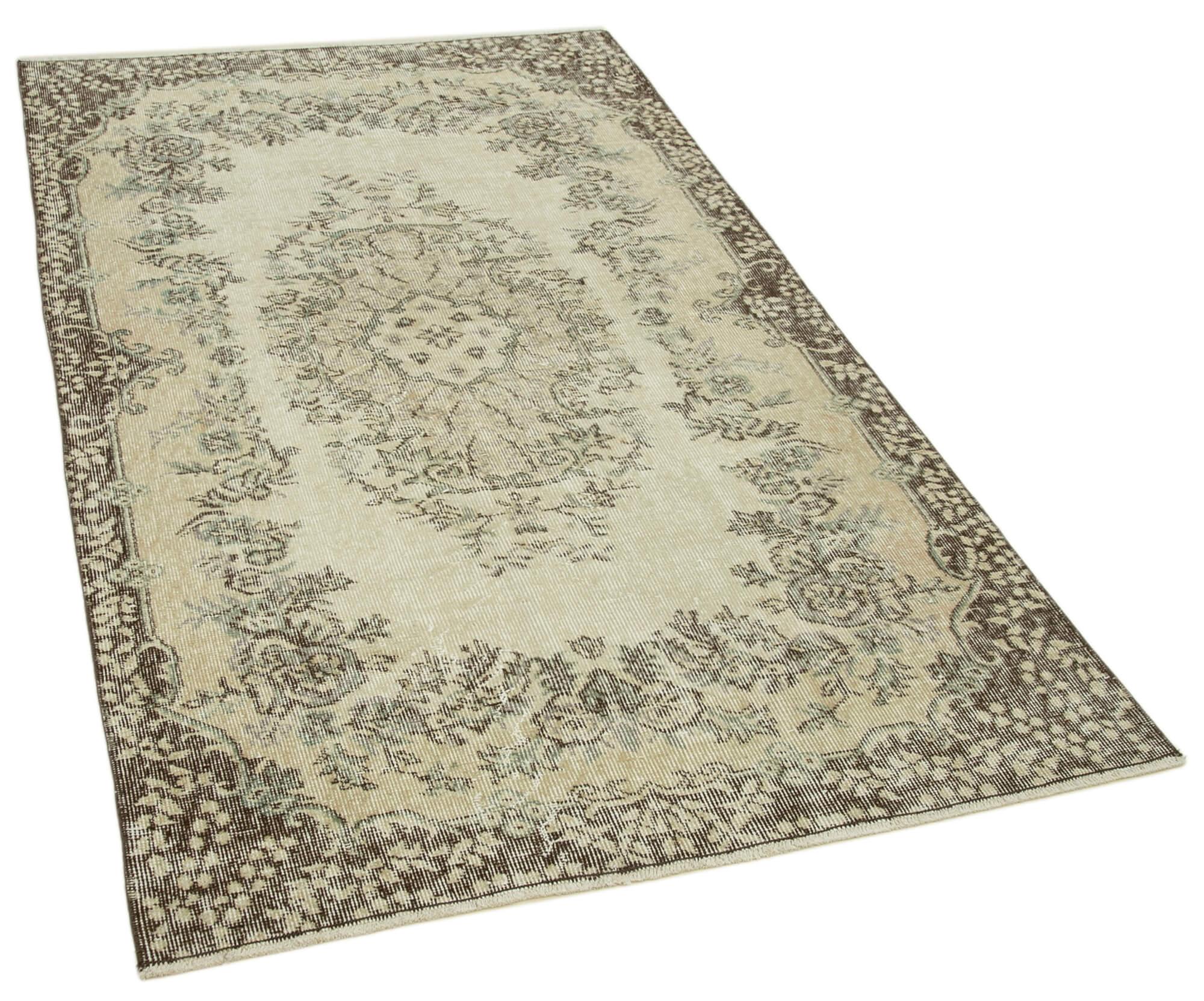 4 x 7 Beige Overdyed Rug - 2293