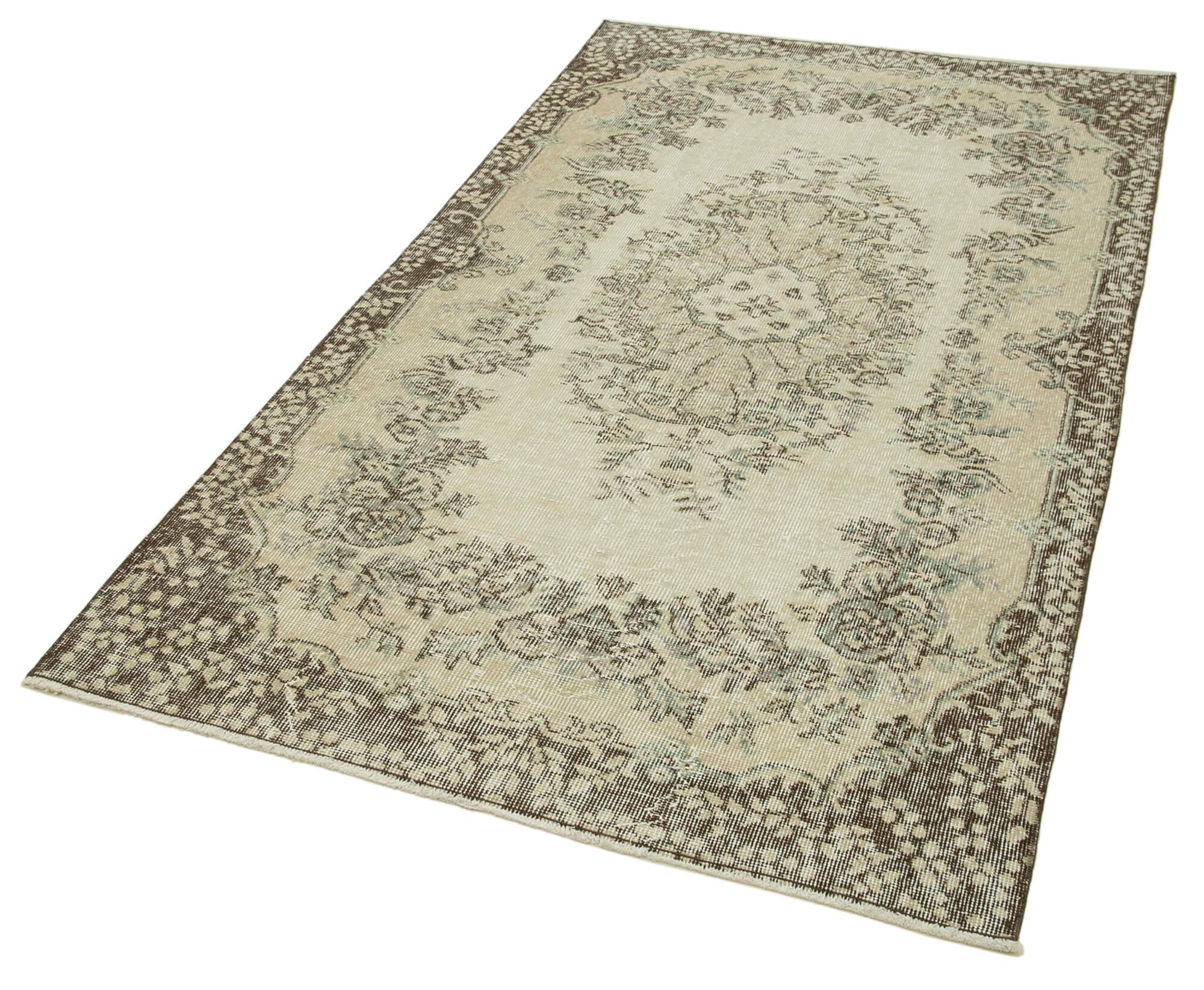 4 x 7 Beige Overdyed Rug - 2293