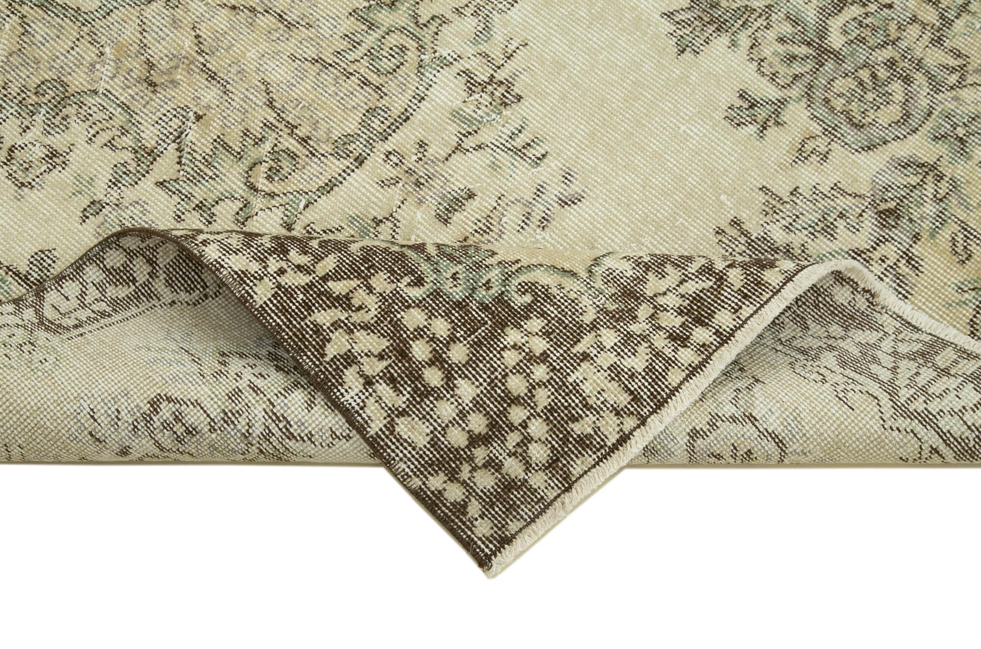 4 x 7 Beige Overdyed Rug - 2293