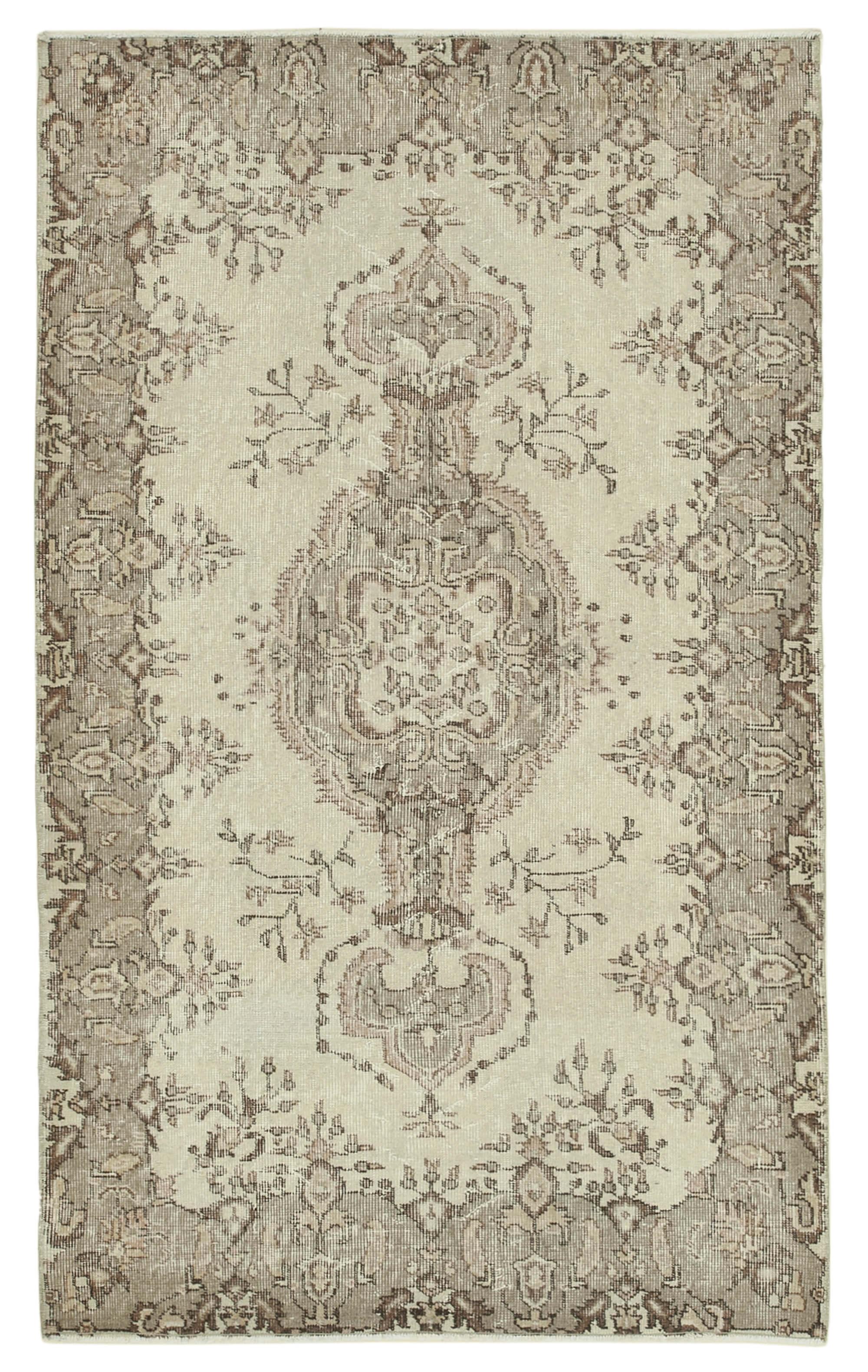 4 x 6 Beige Overdyed Rug - 2296