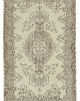 4 x 6 Beige Overdyed Rug - 2296