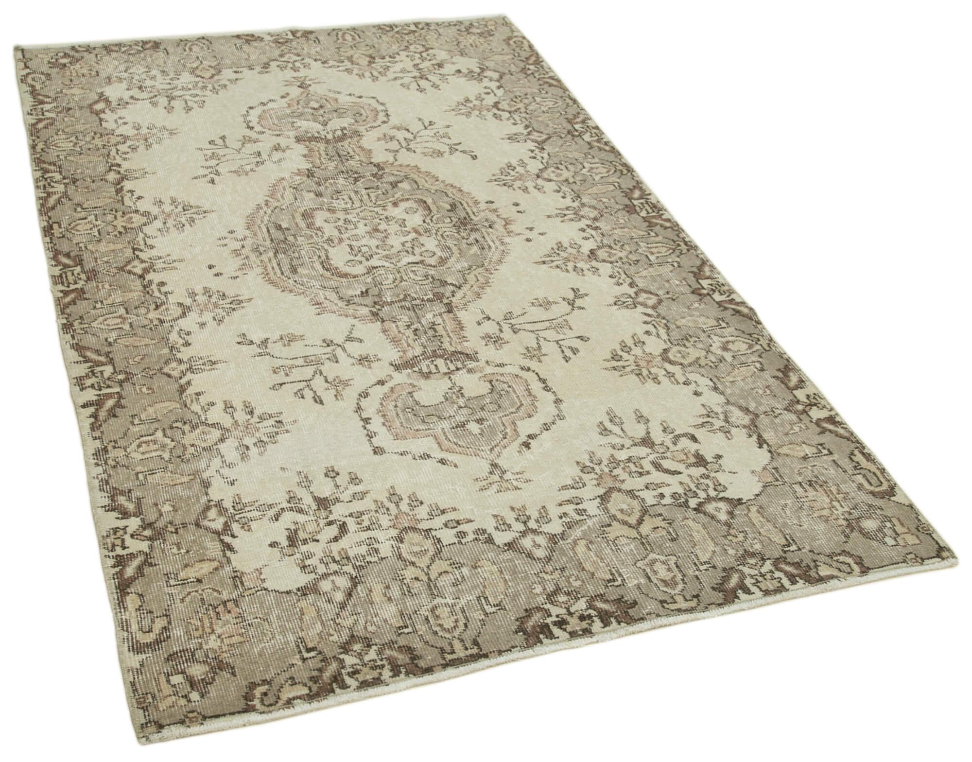 4 x 6 Beige Overdyed Rug - 2296