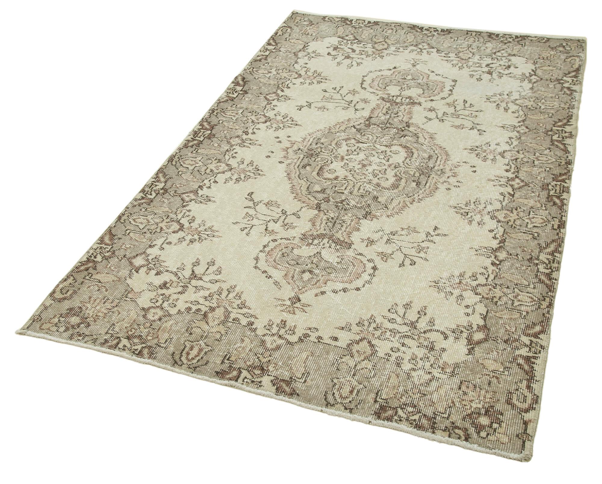 4 x 6 Beige Overdyed Rug - 2296