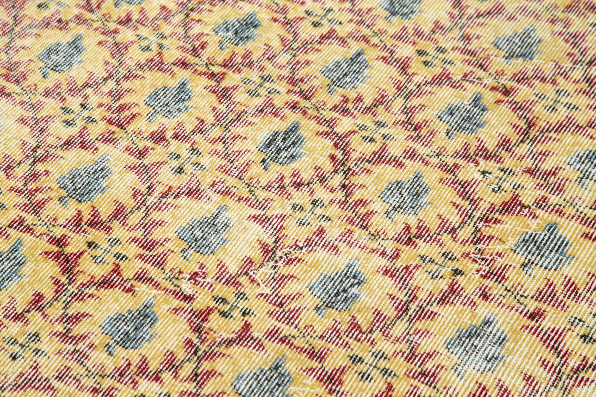 4 x 7 Yellow Overdyed Rug - 2309