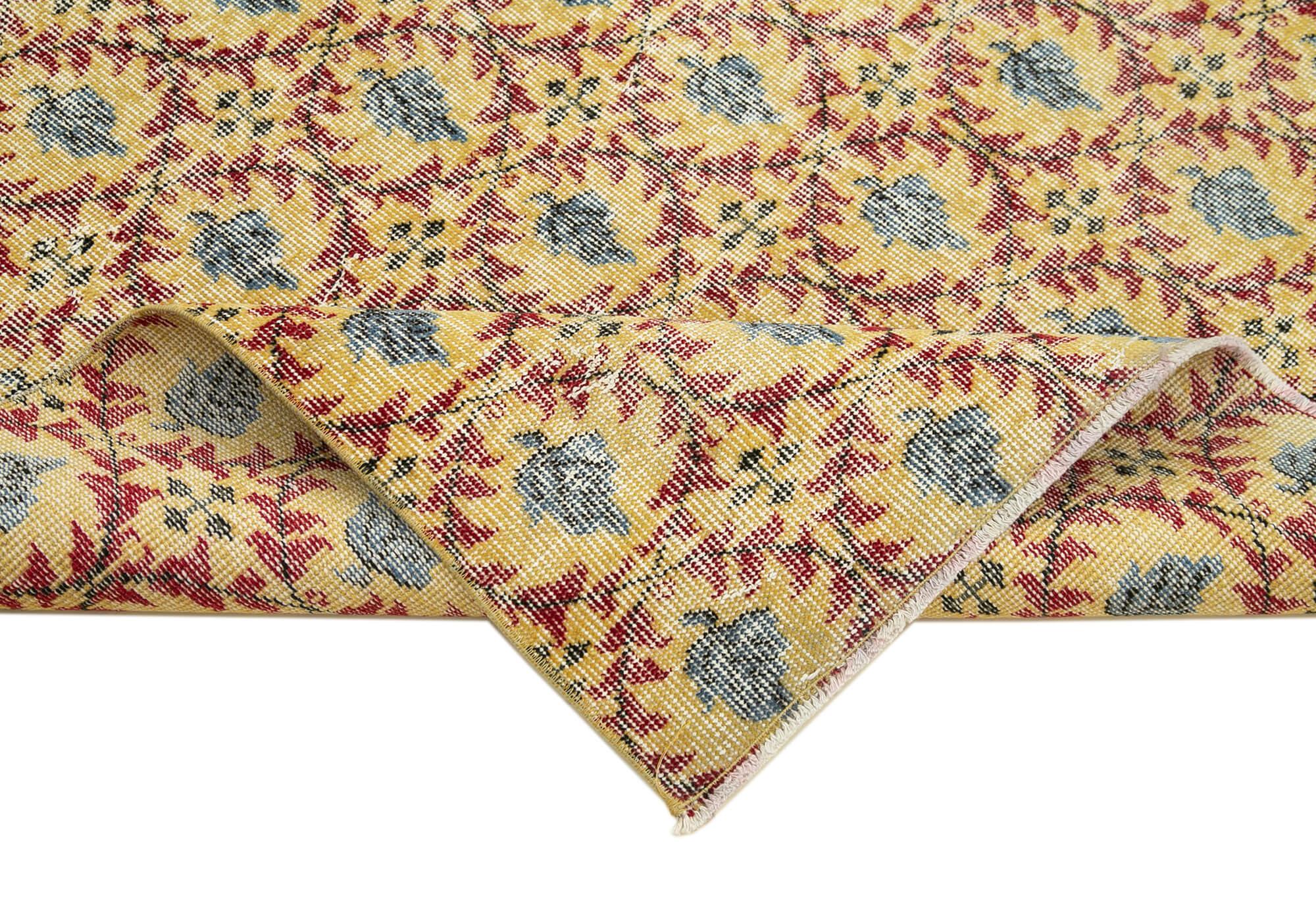 4 x 7 Yellow Overdyed Rug - 2309