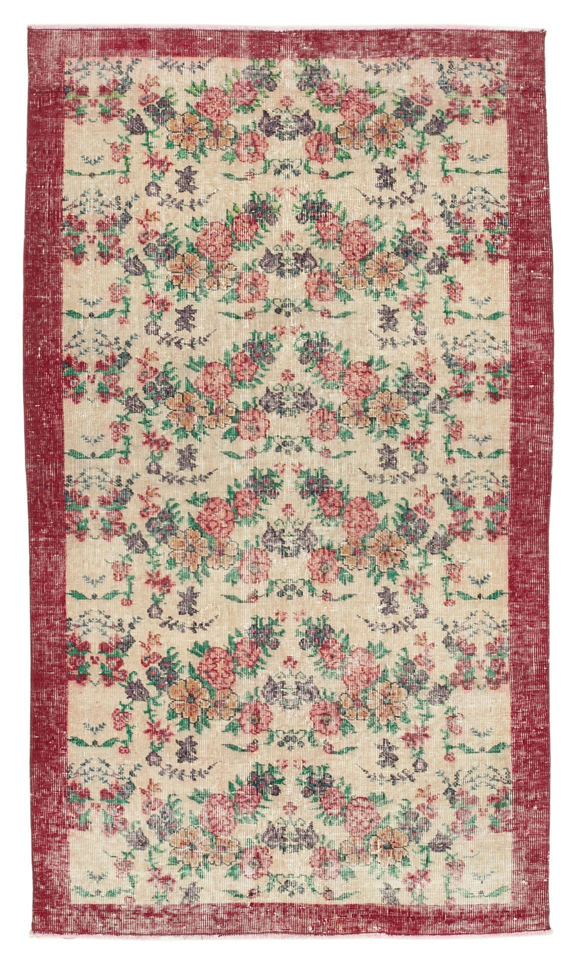 4 x 7 Red Overdyed Rug - 2310