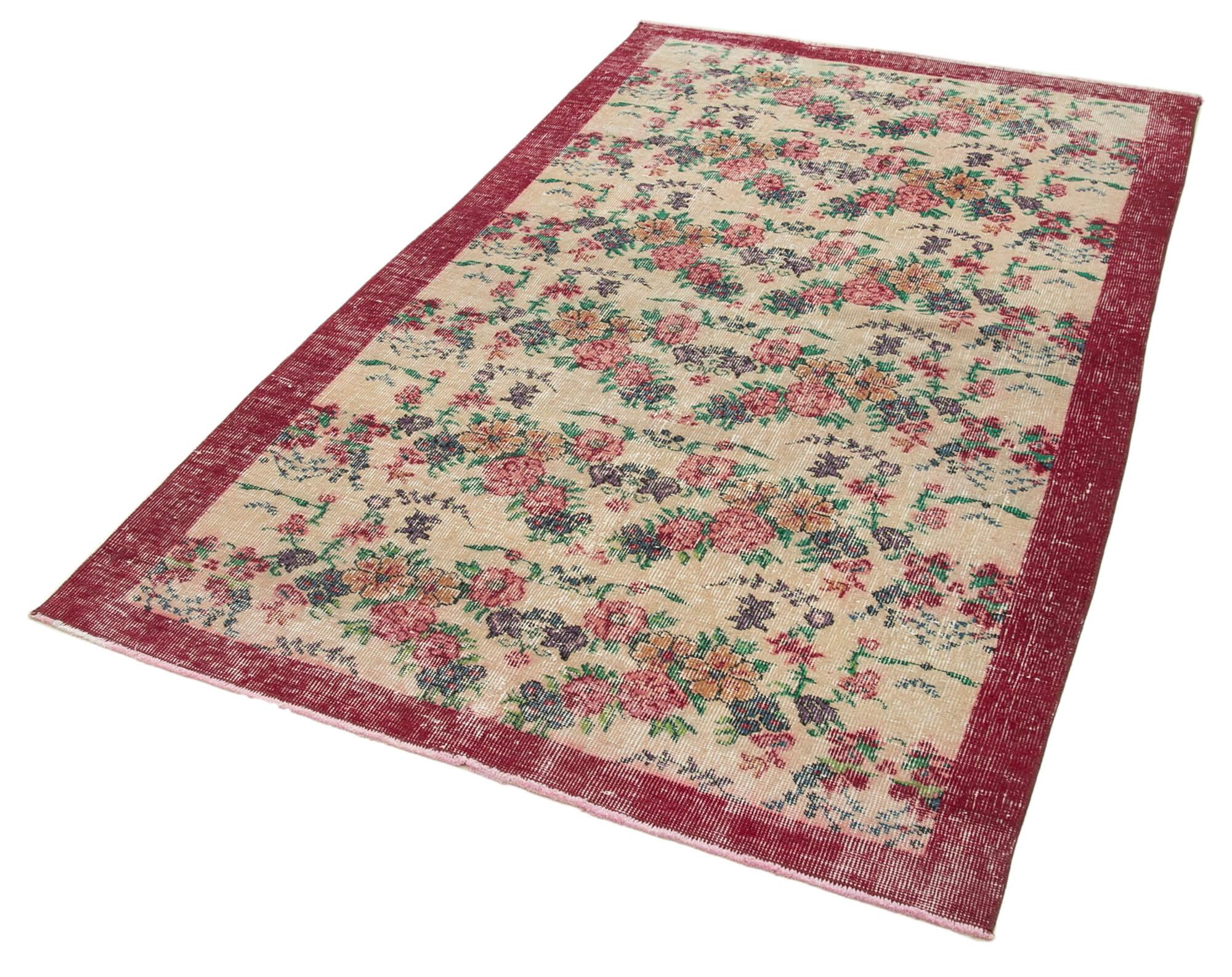 4 x 7 Red Overdyed Rug - 2310