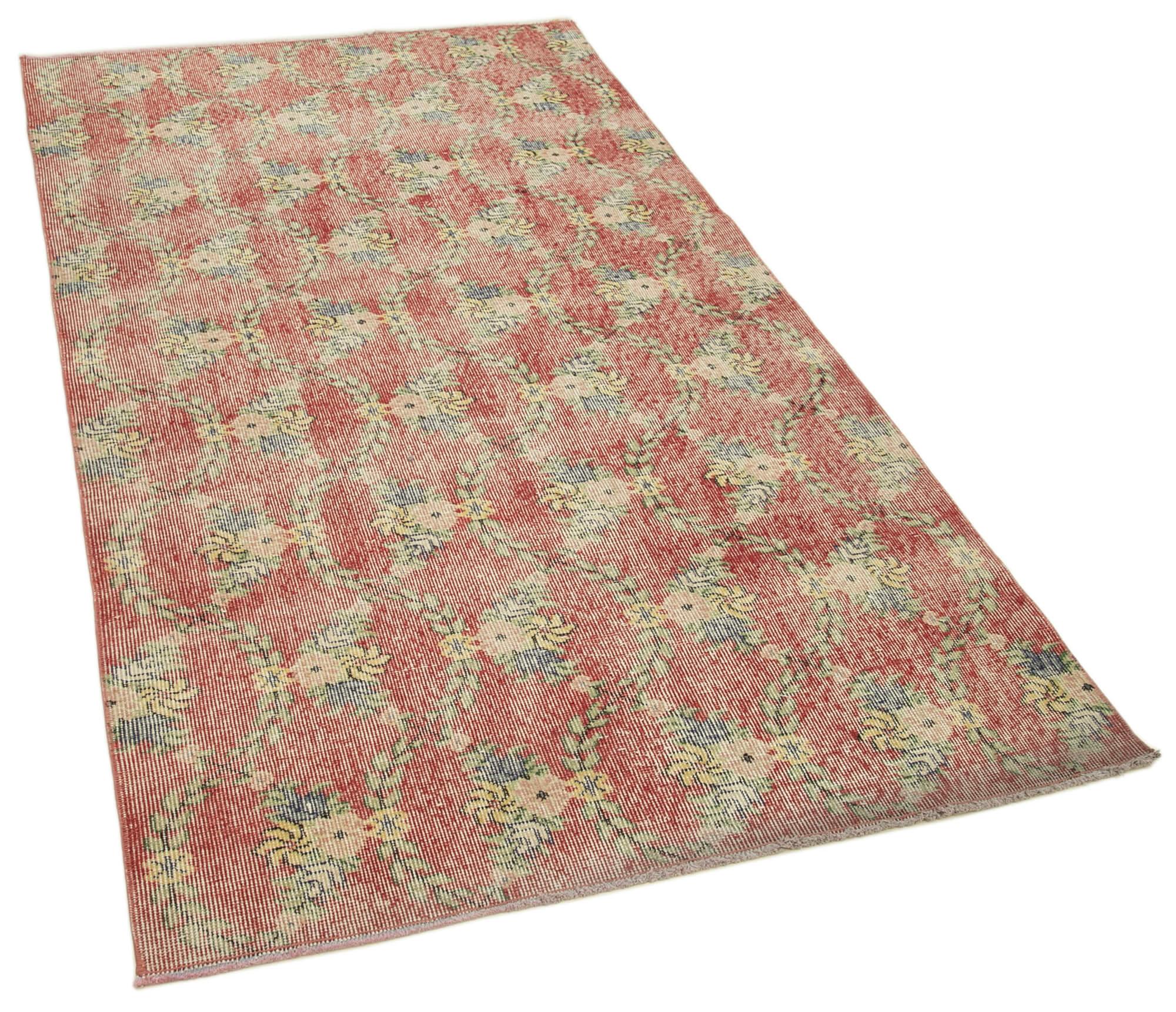 4 x 7 Red Overdyed Rug - 2311