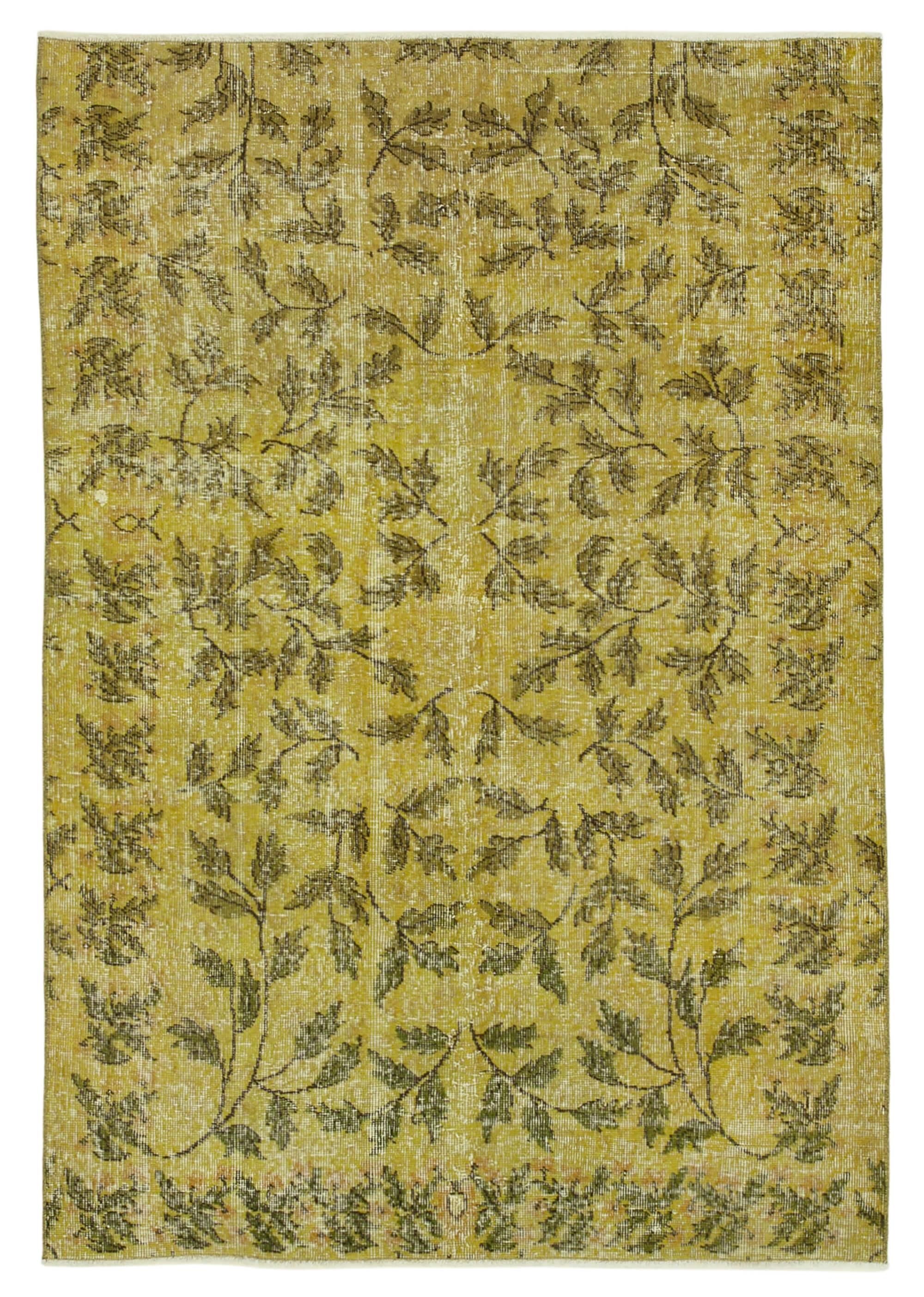 4 x 6 Yellow Overdyed Rug - 2313