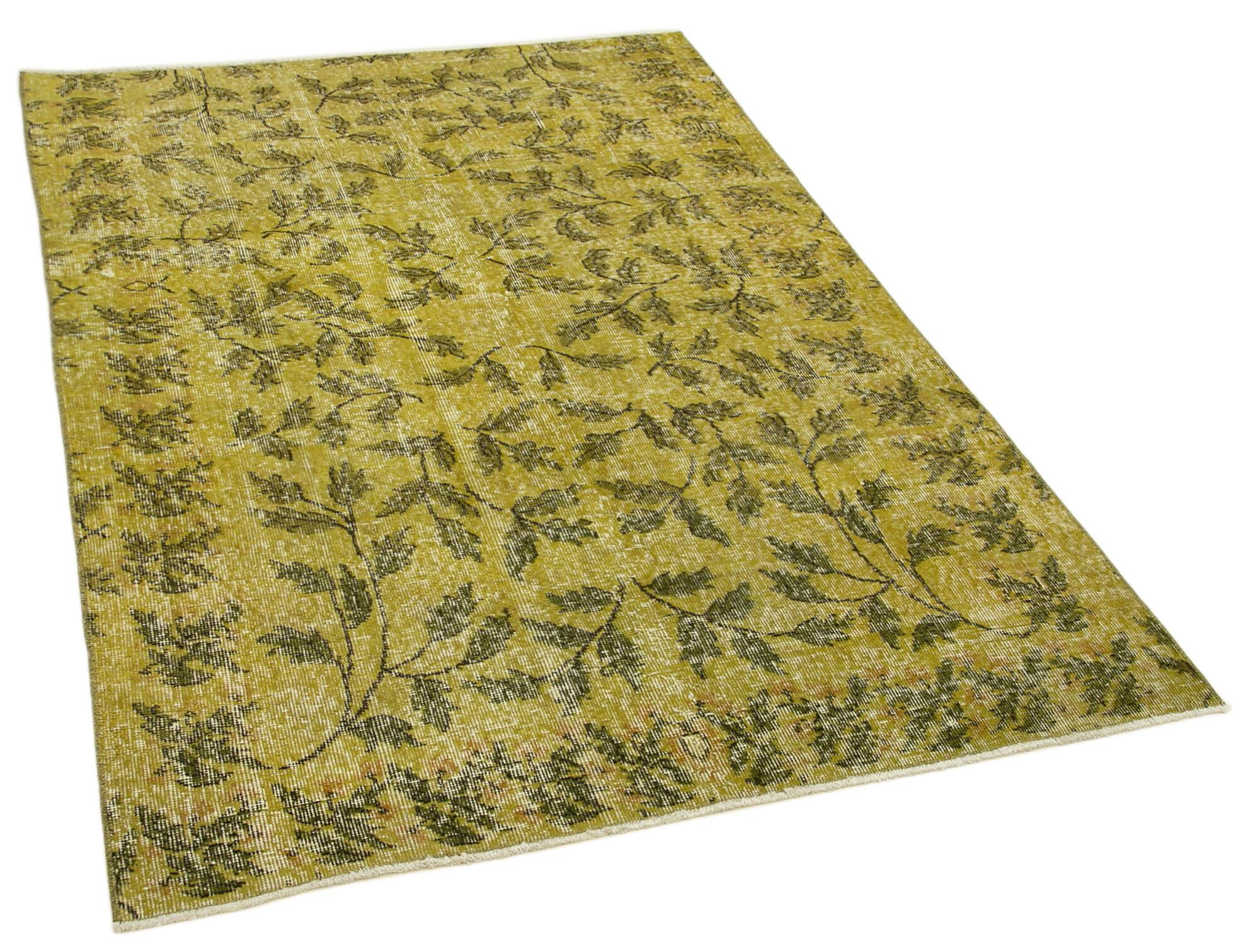 4 x 6 Yellow Overdyed Rug - 2313