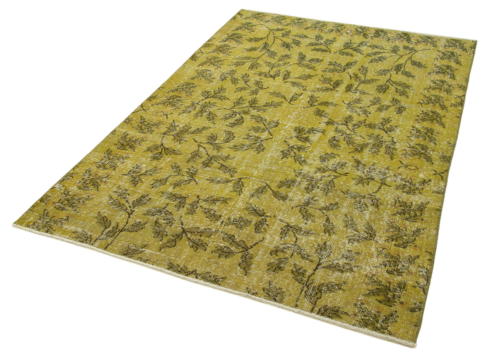 4 x 6 Yellow Overdyed Rug - 2313