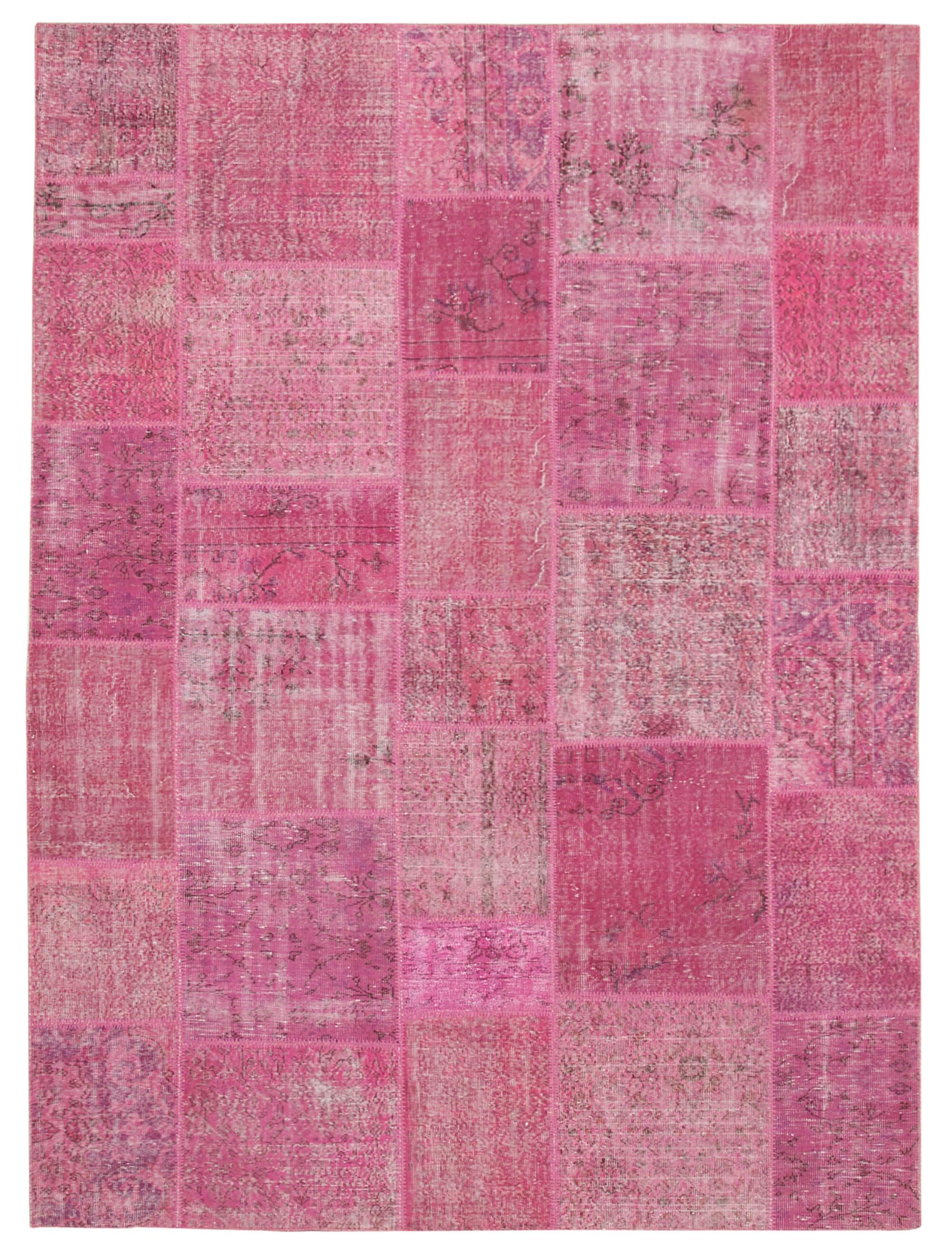 8 x 11 Pink Patchwork Rug- 2319