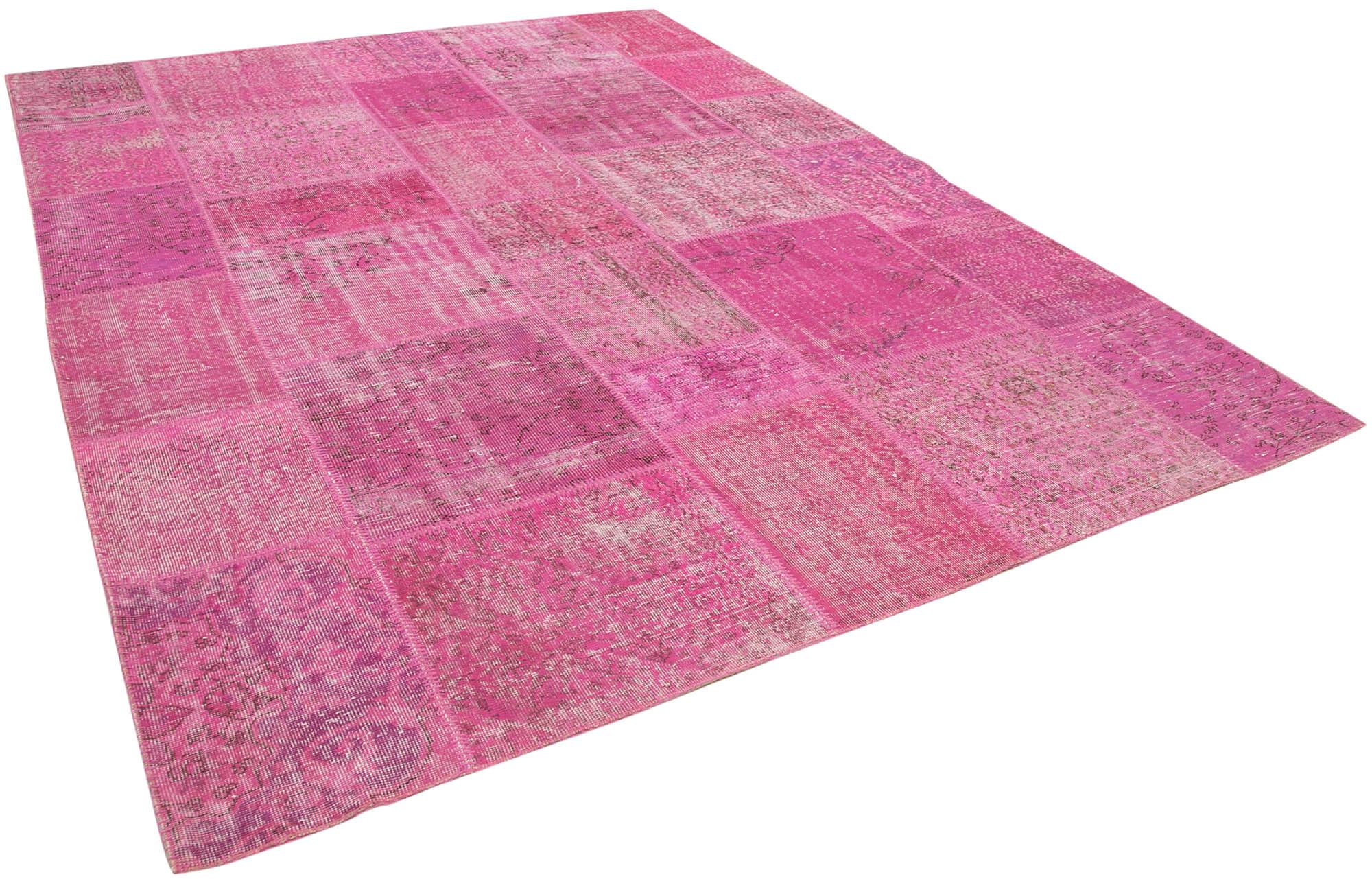 8 x 11 Pink Patchwork Rug- 2319