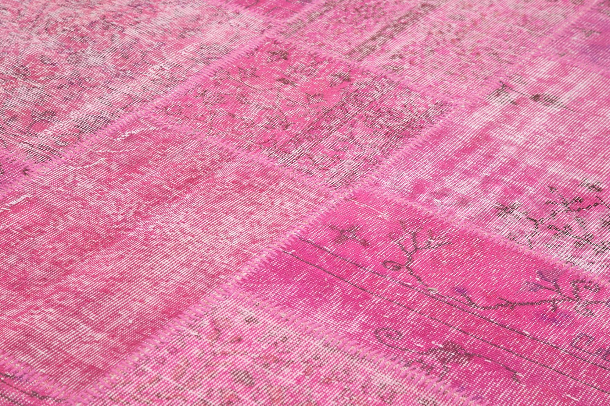 8 x 11 Pink Patchwork Rug- 2319