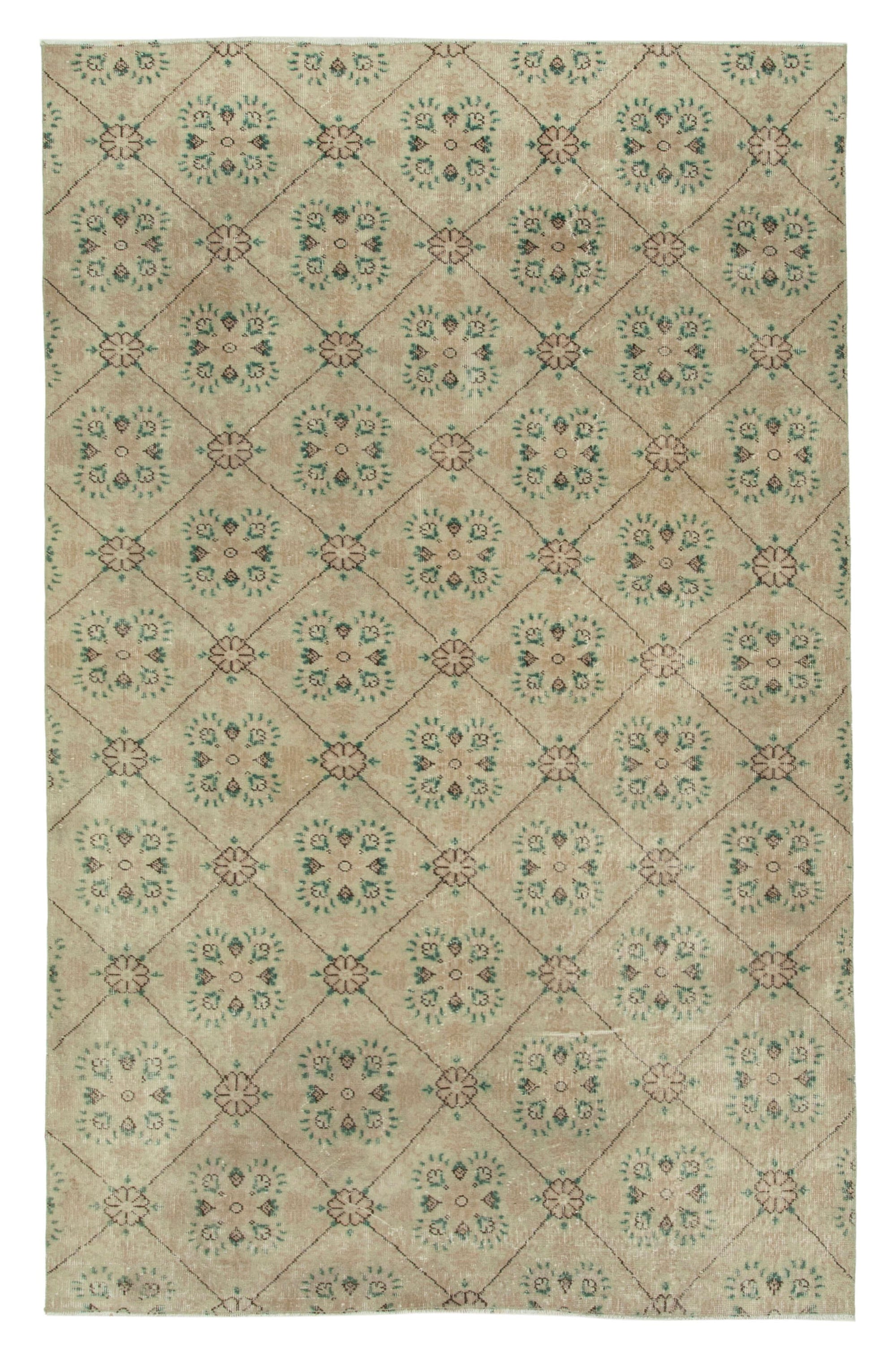 6 x 9 Beige Bohemian Rug  - 2323