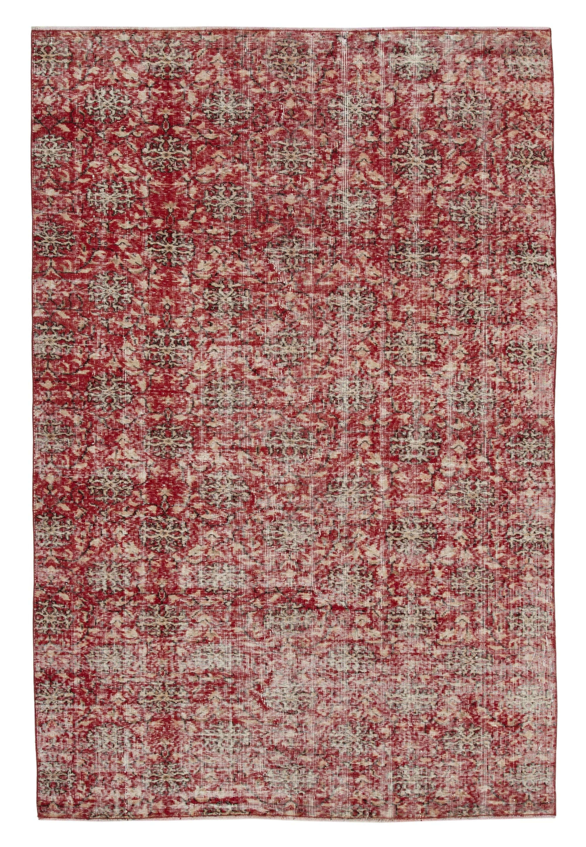 6 x 9 Red Bohemian Rug  - 2330