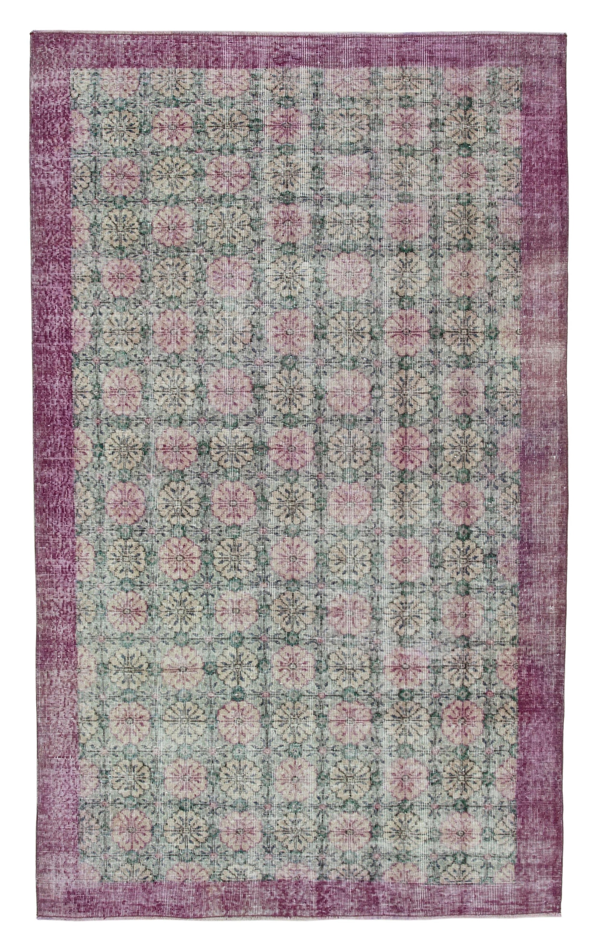 5 x 8 Red Bohemian Rug  - 2331