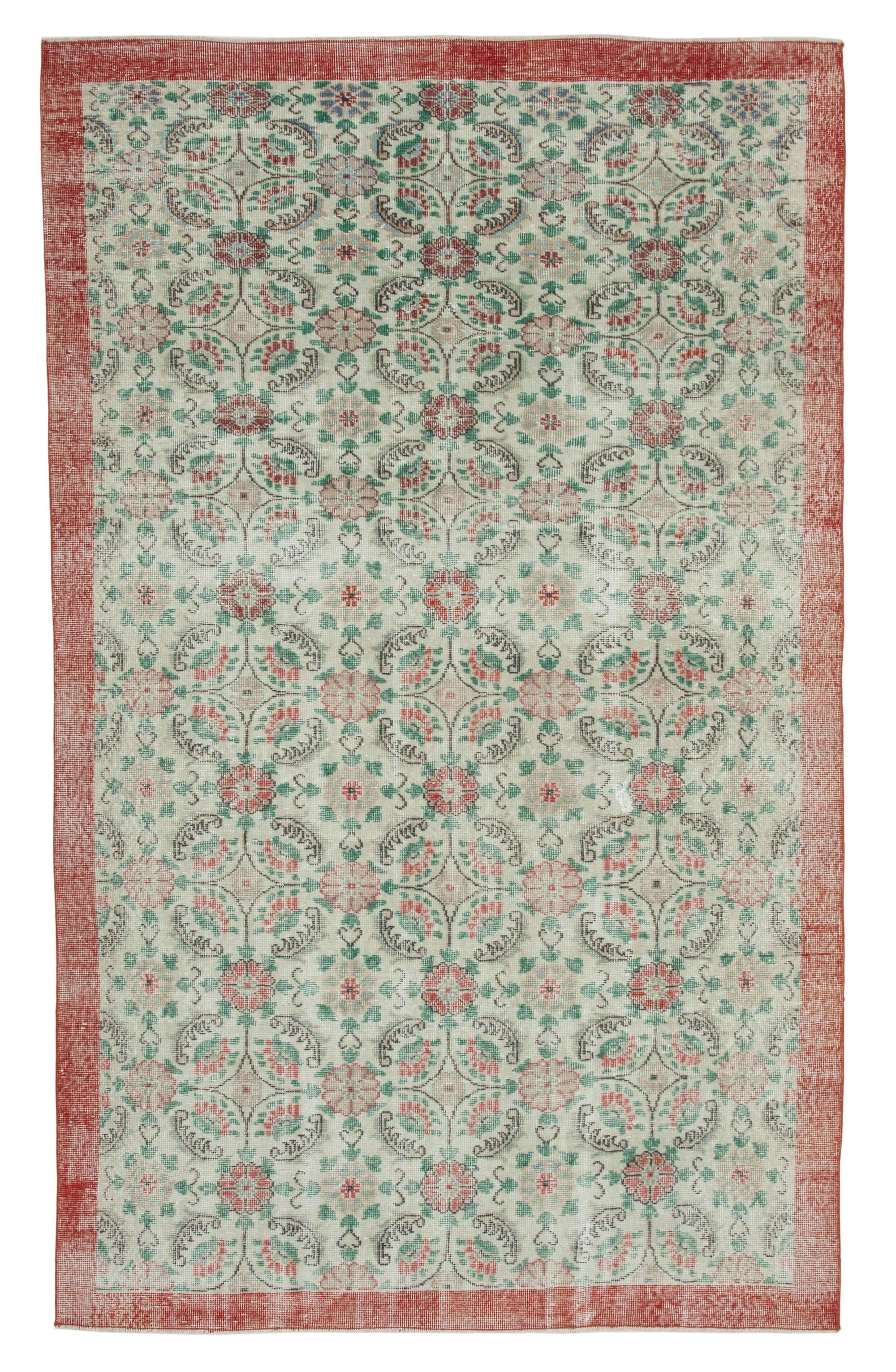 6 x 9 Red Bohemian Rug  - 2332