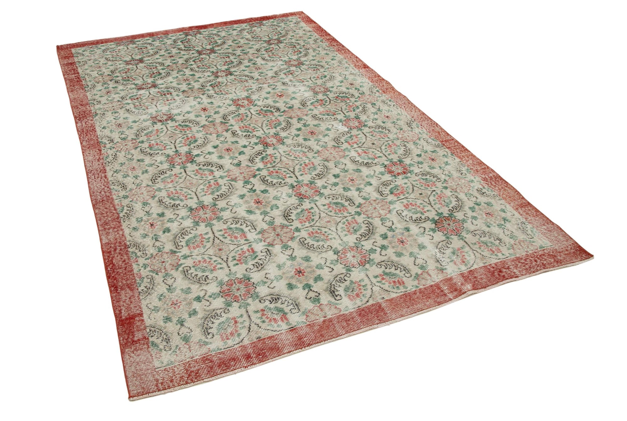 6 x 9 Red Bohemian Rug  - 2332