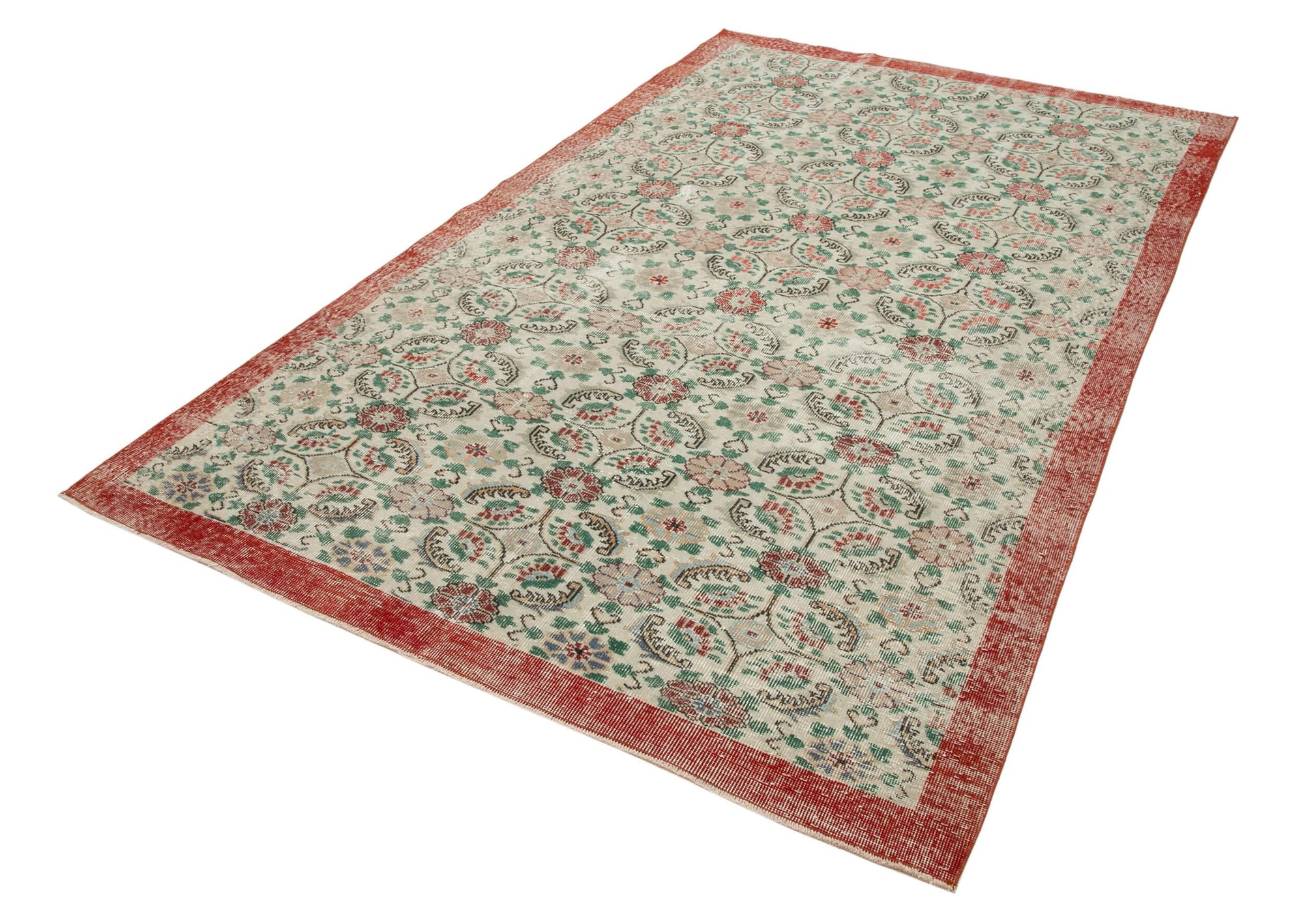 6 x 9 Red Bohemian Rug  - 2332