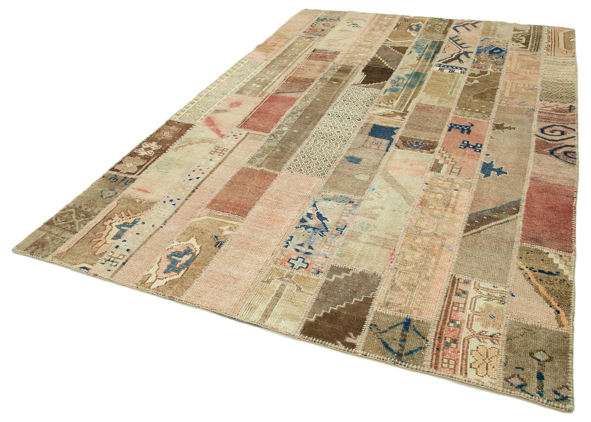 7 x 10 Beige Patchwork Rug - 2355