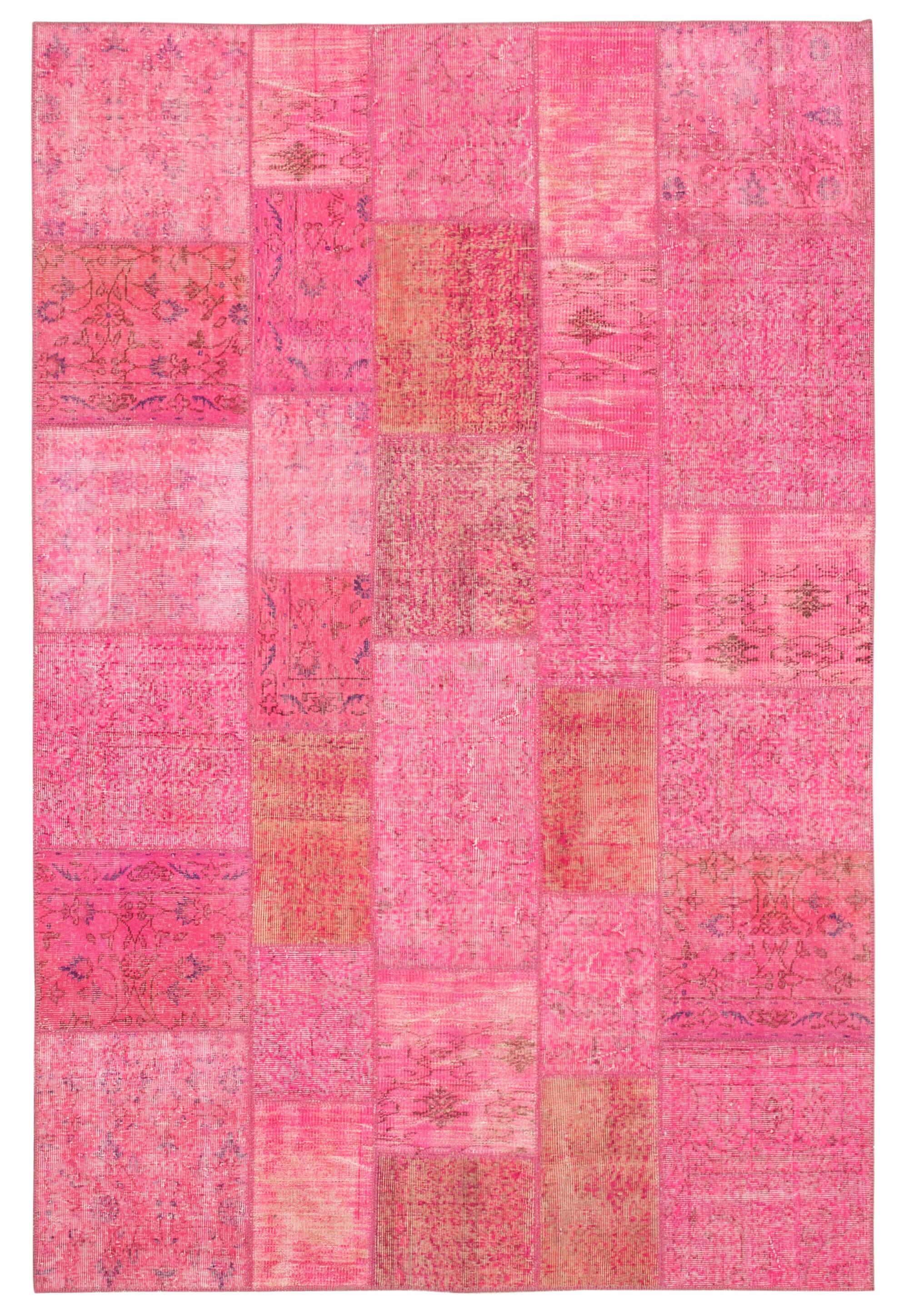 7 x 10 Pink Patchwork Rug - 2362