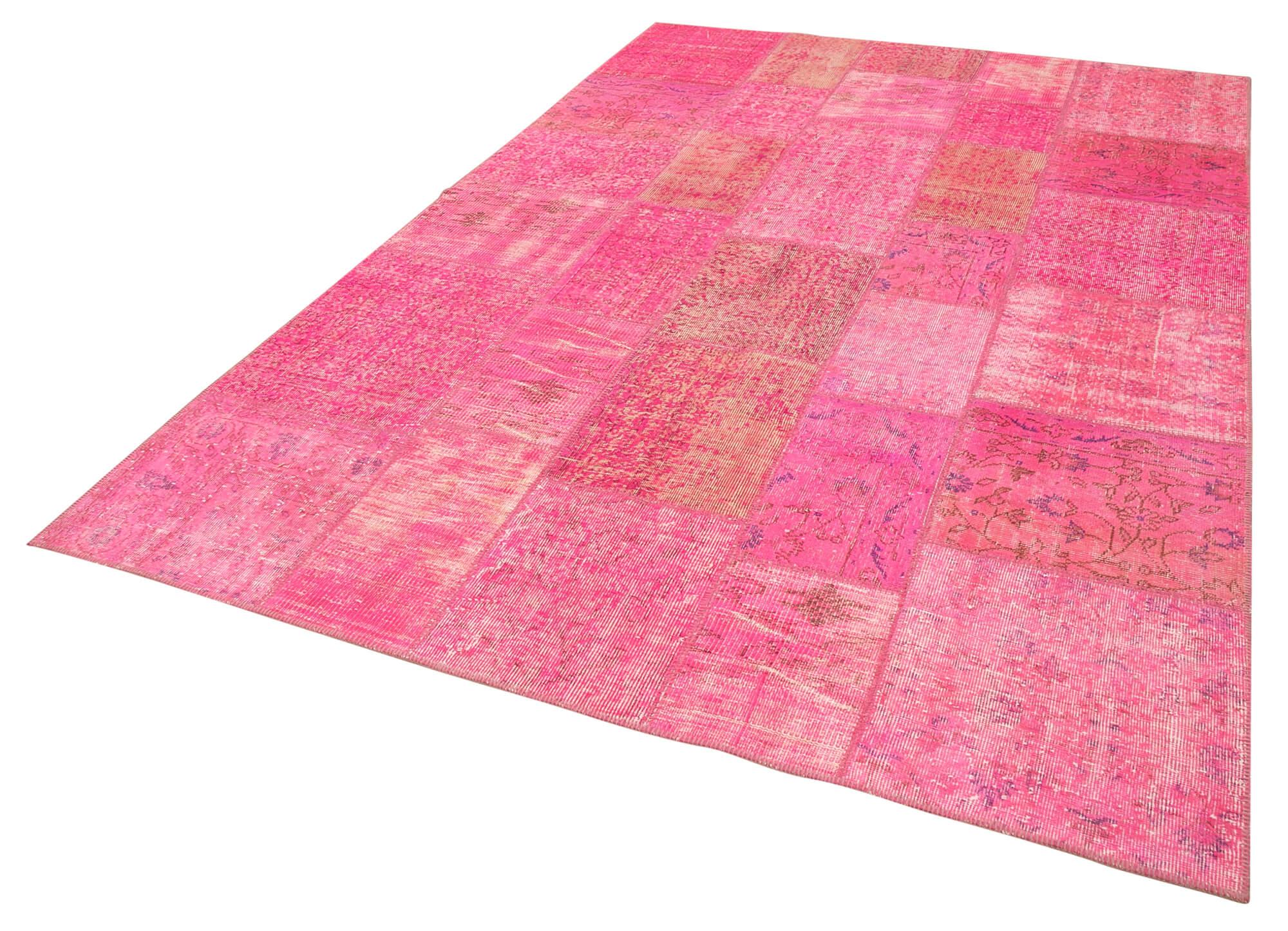 7 x 10 Pink Patchwork Rug - 2362