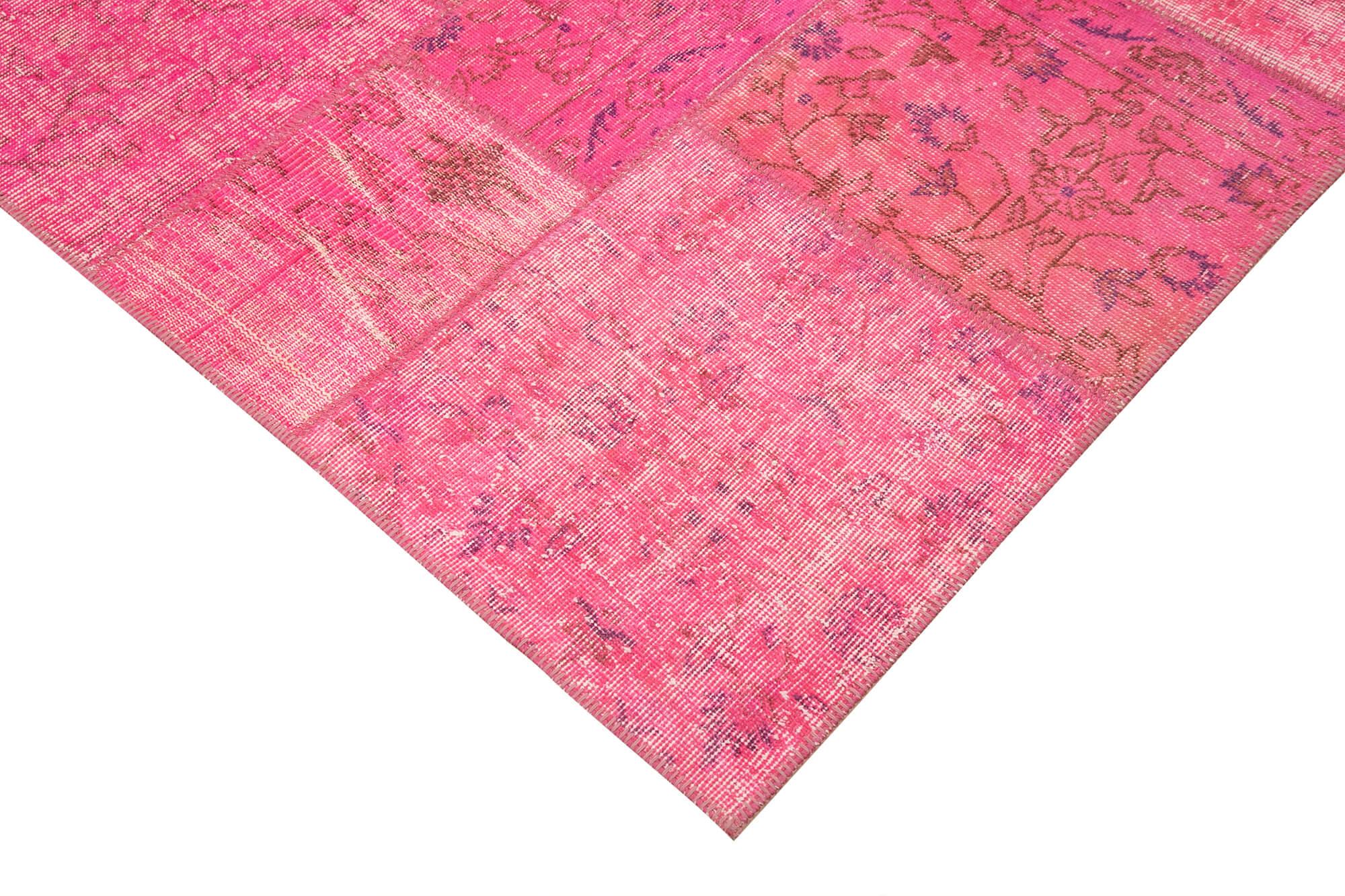 7 x 10 Pink Patchwork Rug - 2362