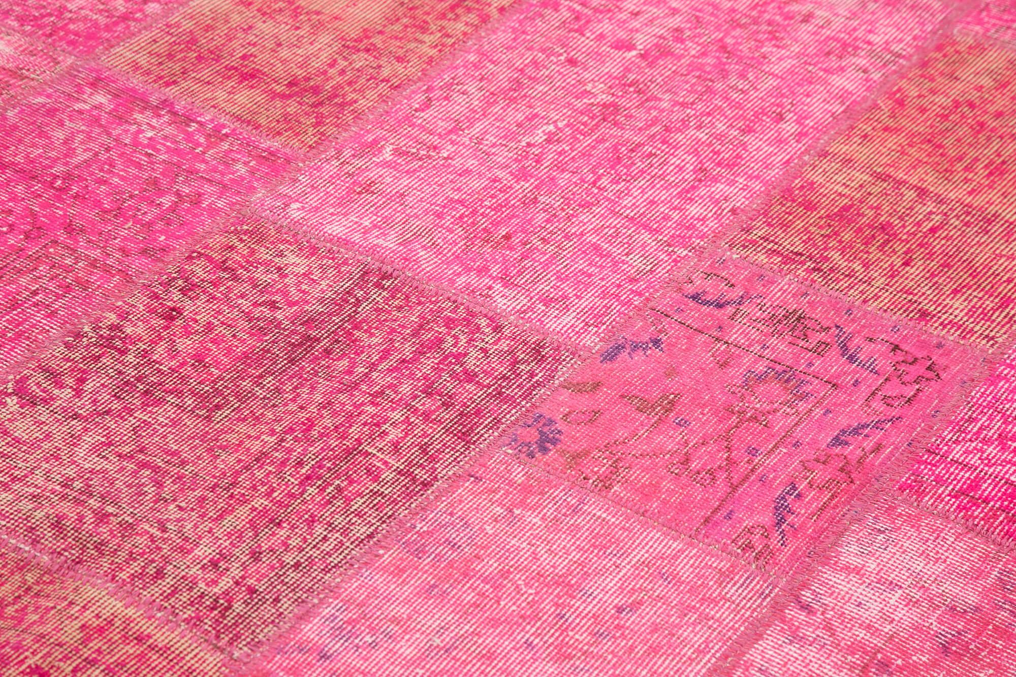 7 x 10 Pink Patchwork Rug - 2362