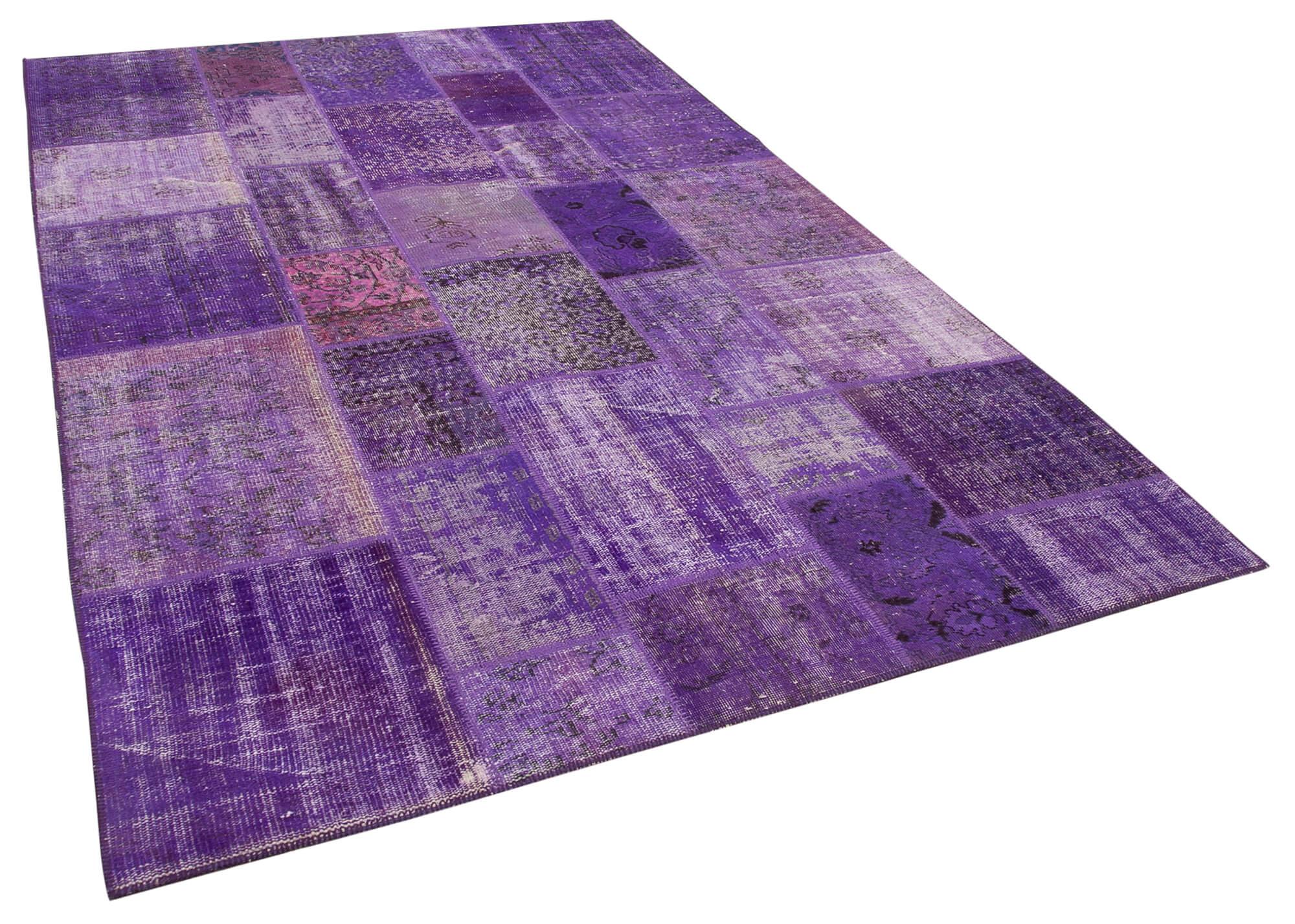 6 x 10 Purple Patchwork Rug - 2364