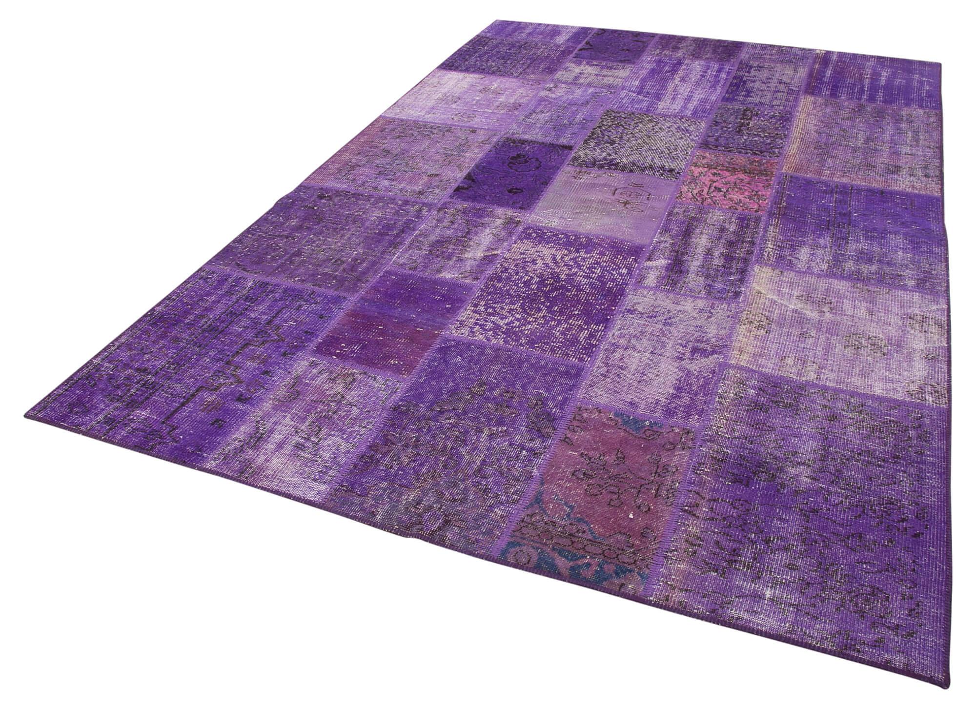 6 x 10 Purple Patchwork Rug - 2364