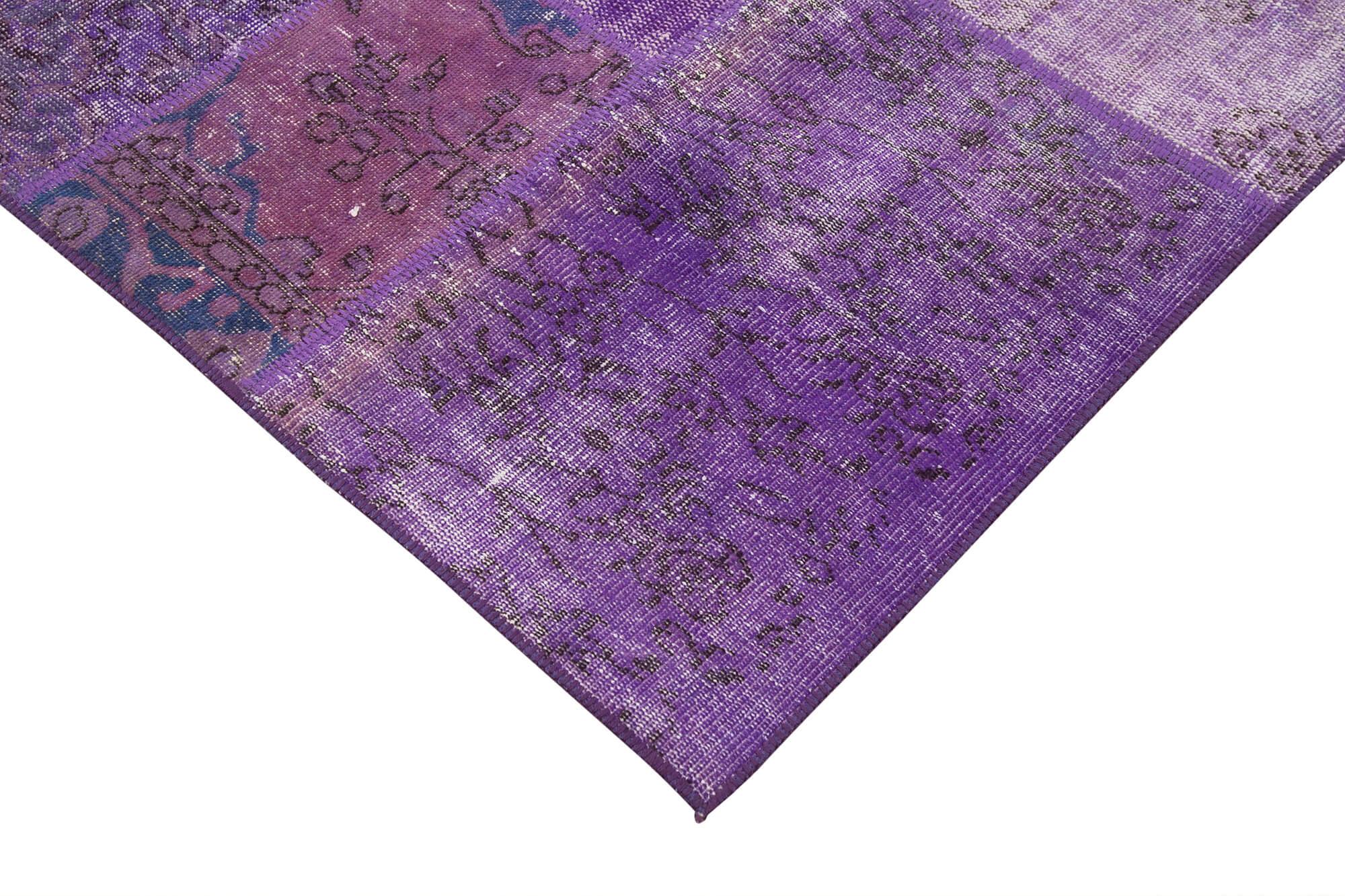 6 x 10 Purple Patchwork Rug - 2364