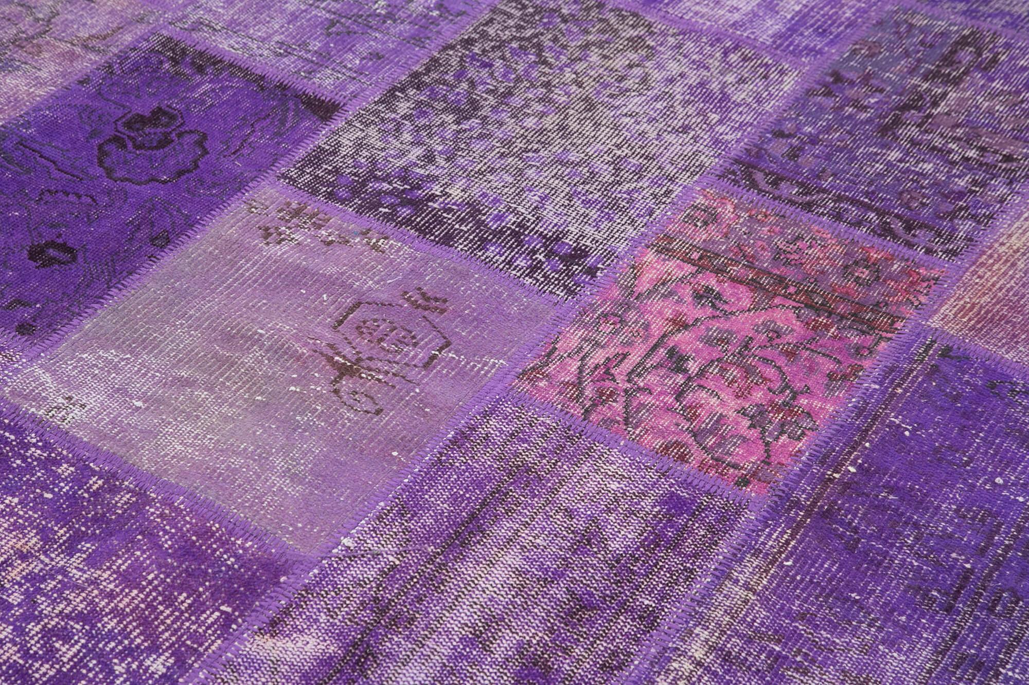 6 x 10 Purple Patchwork Rug - 2364