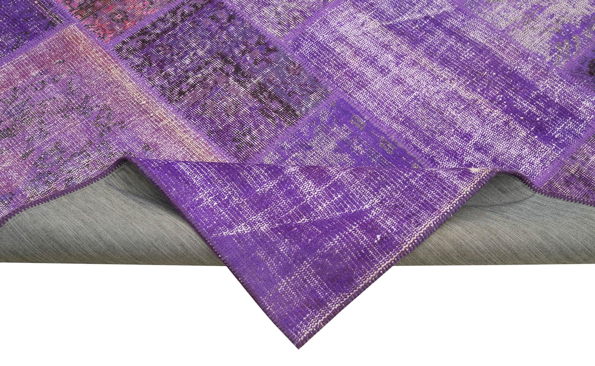 6 x 10 Purple Patchwork Rug - 2364