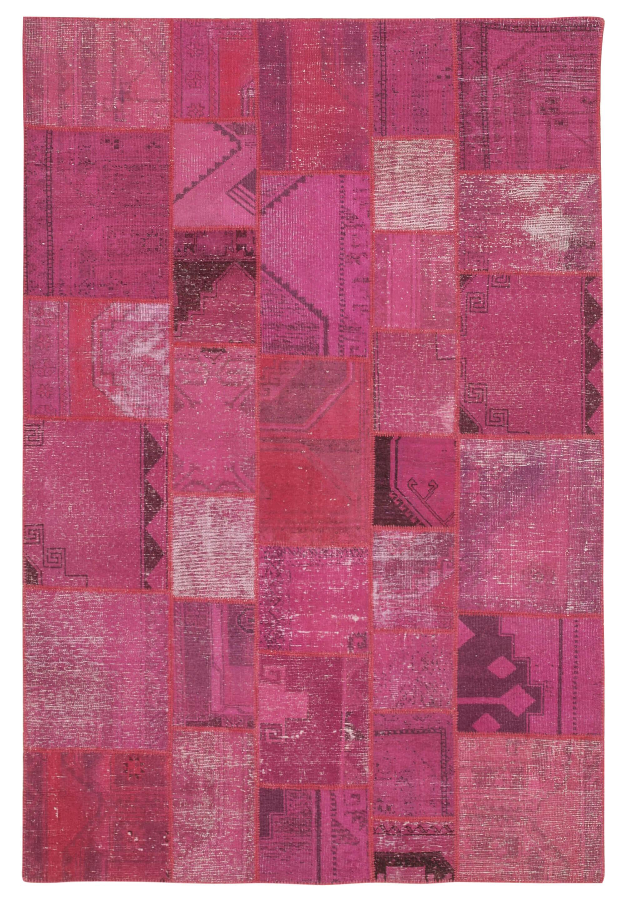 7 x 10 Pink Patchwork Rug - 2365