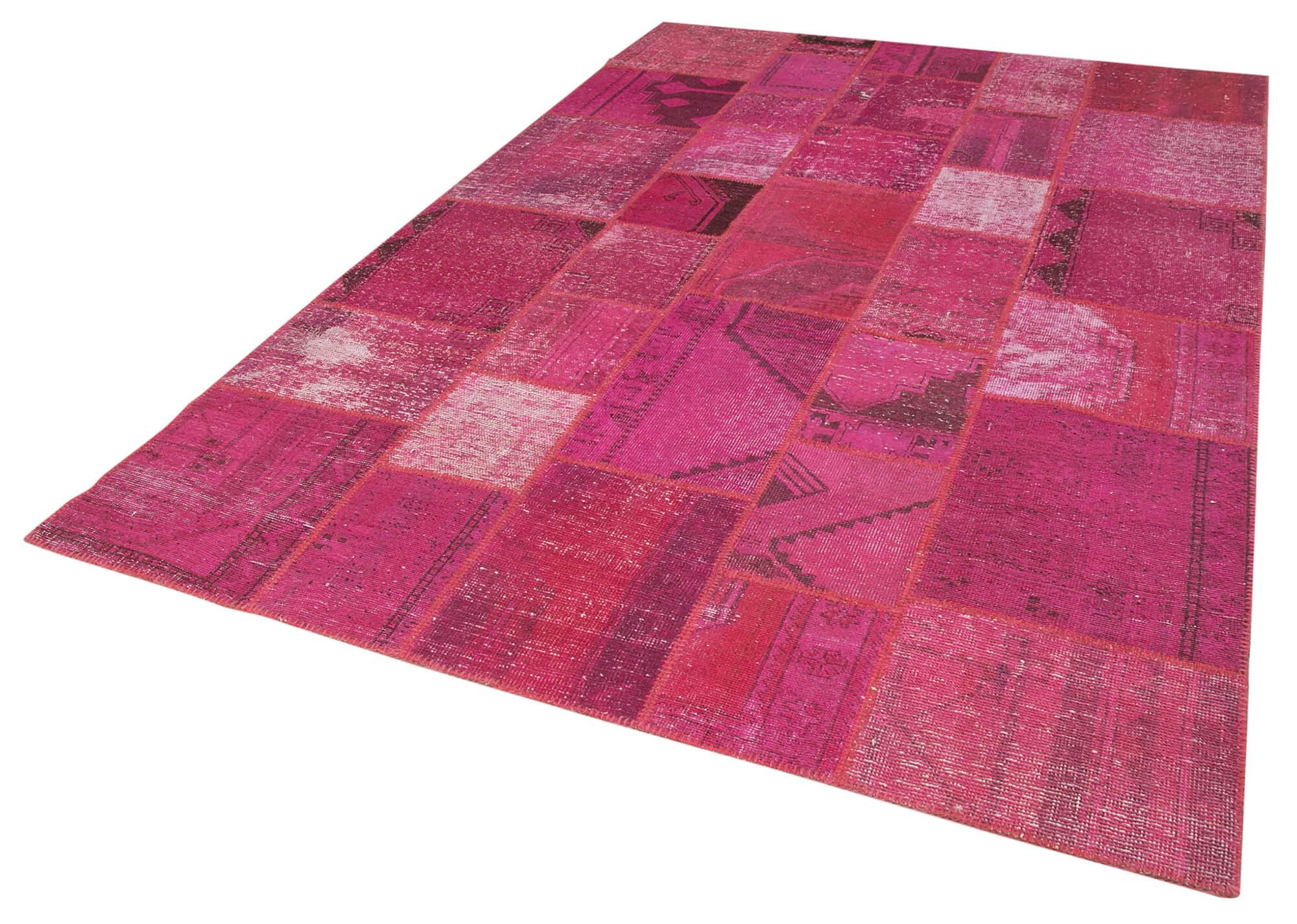 7 x 10 Pink Patchwork Rug - 2365