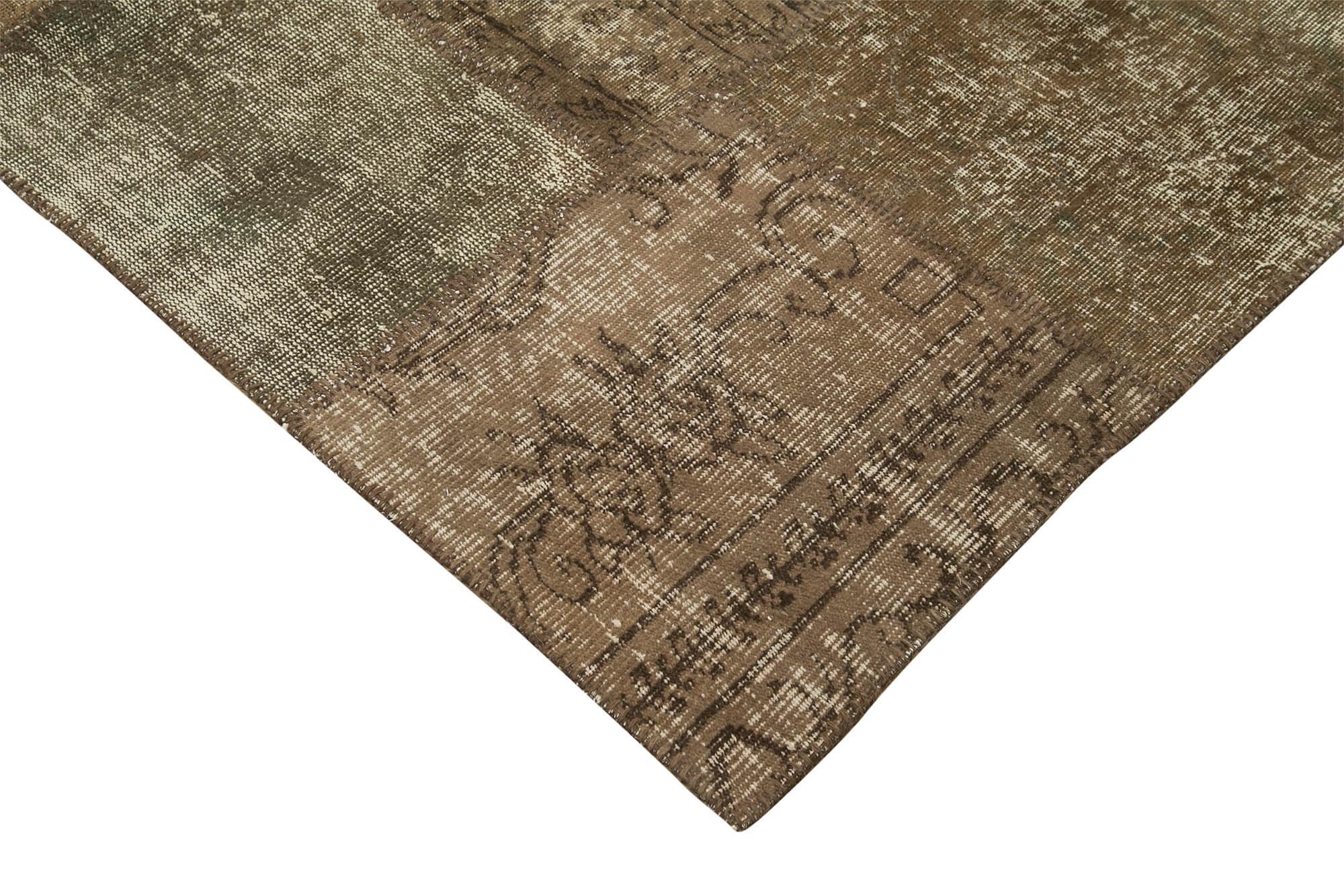 6 x 10 Brown Patchwork Rug - 2383